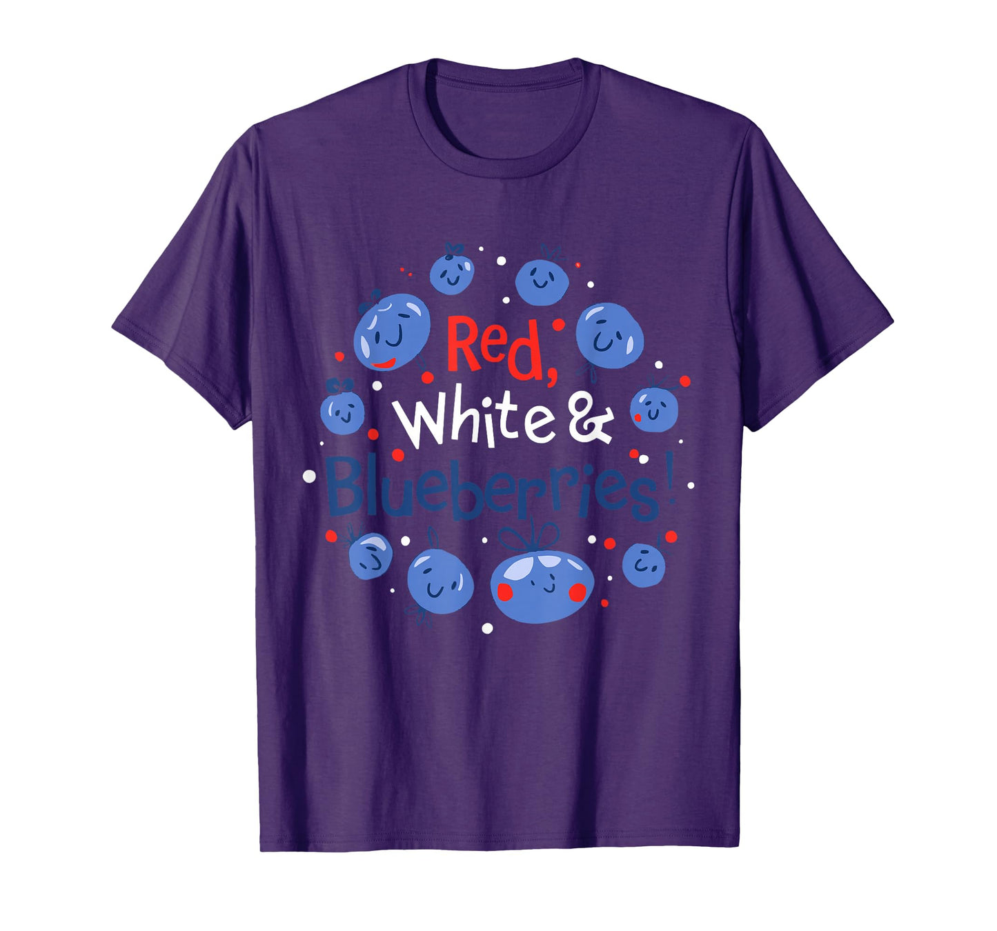 Funny Vintage Red, White and Blueberries Patriot T-Shirt