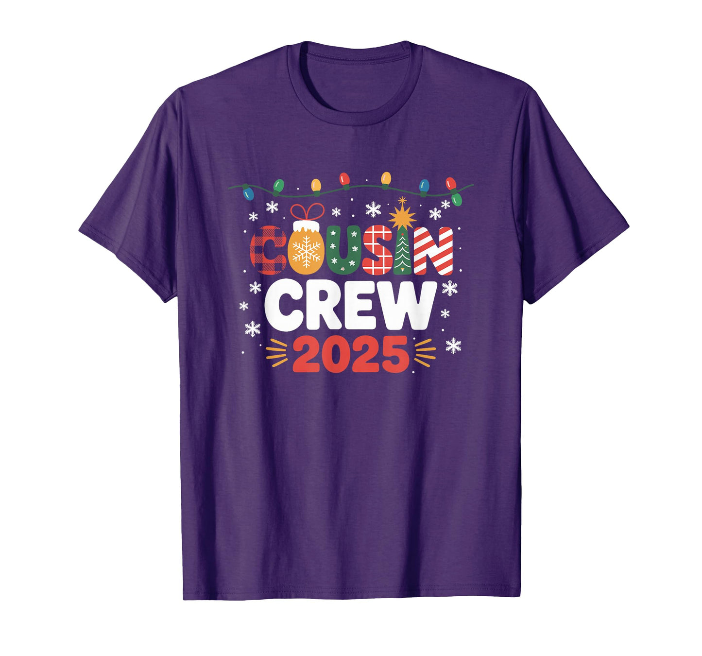 Cousin Crew Christmas 2025 Family Matching Xmas T-Shirt