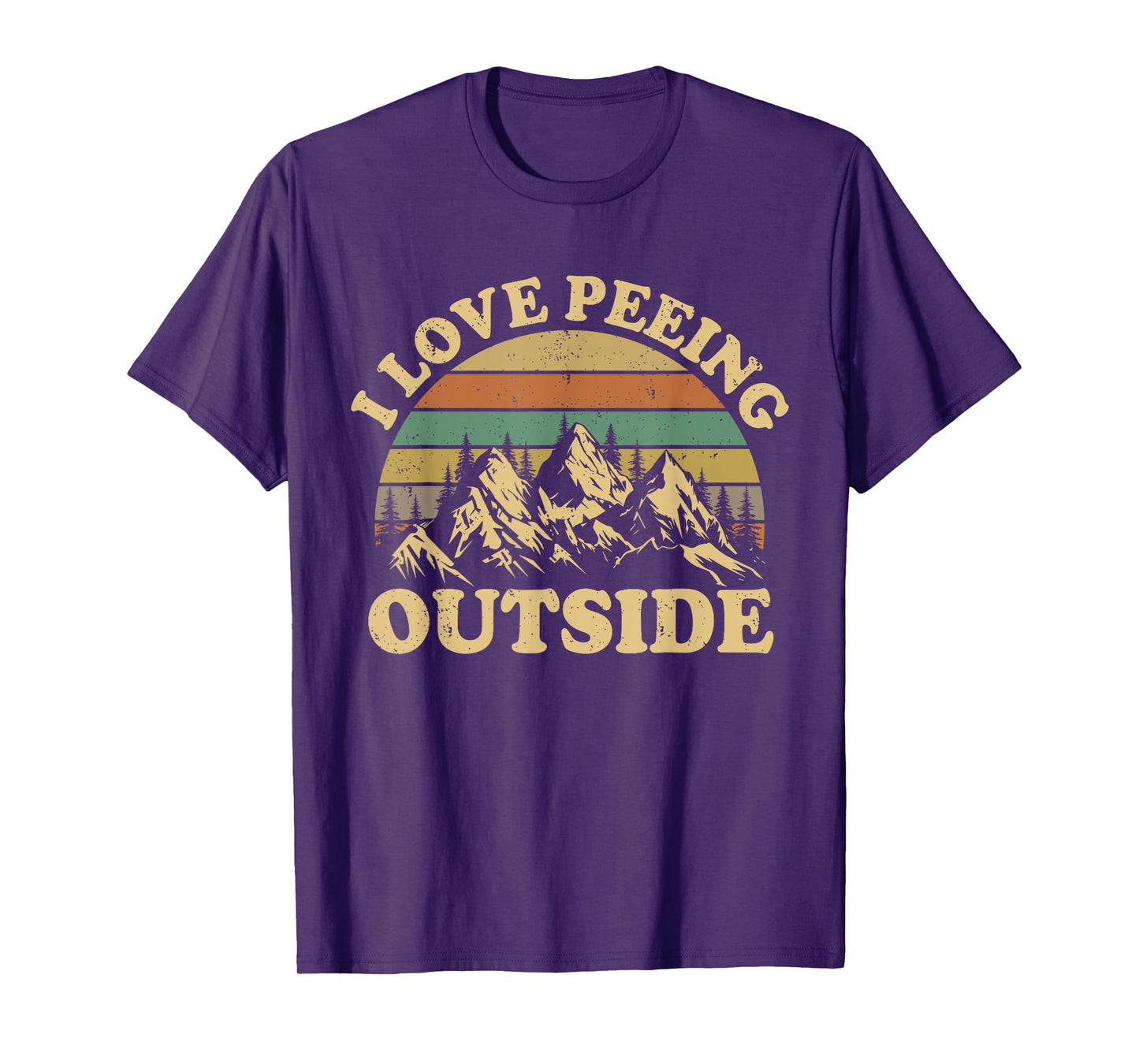 Retro I Love Peeing Outside Camping Hiking Camper Men Women T-Shirt