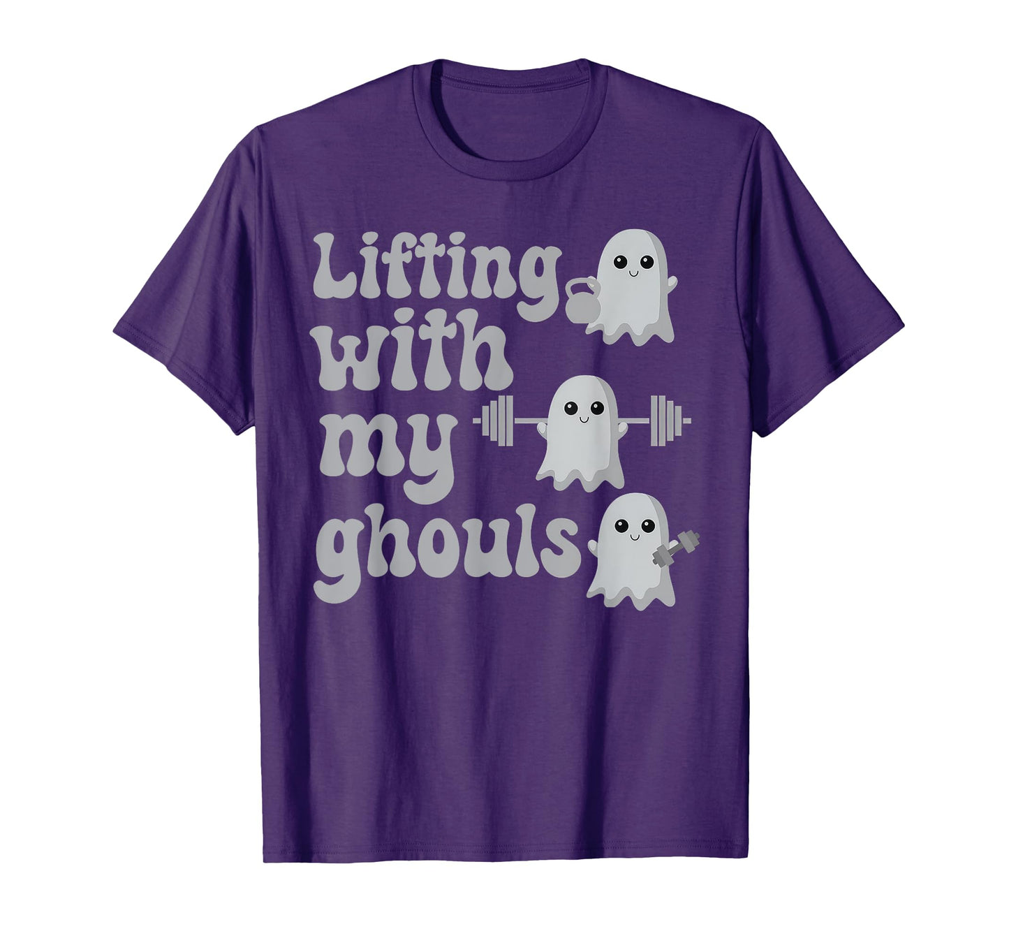 Lifting With My Ghouls Halloween Gym Workout Weightlifting T-Shirt