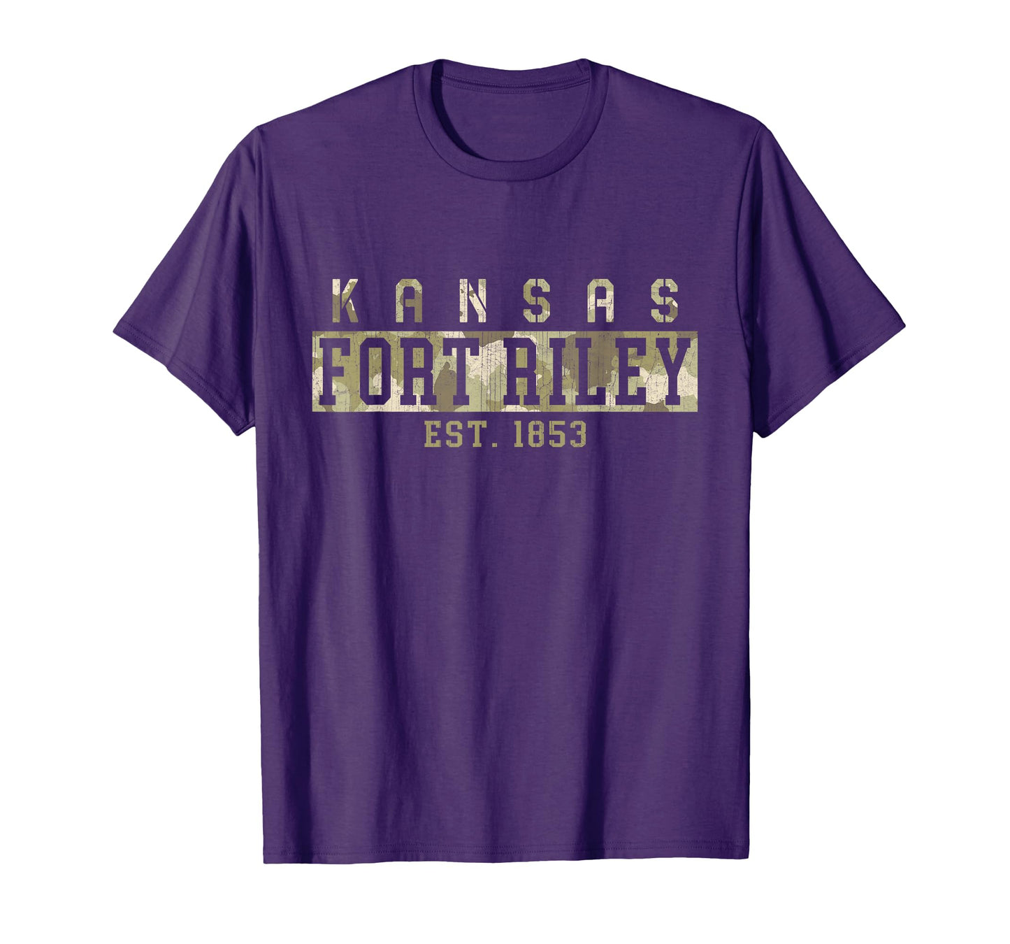 Fort Riley Kansas 1st Infantry Division Camouflage Gift T-Shirt