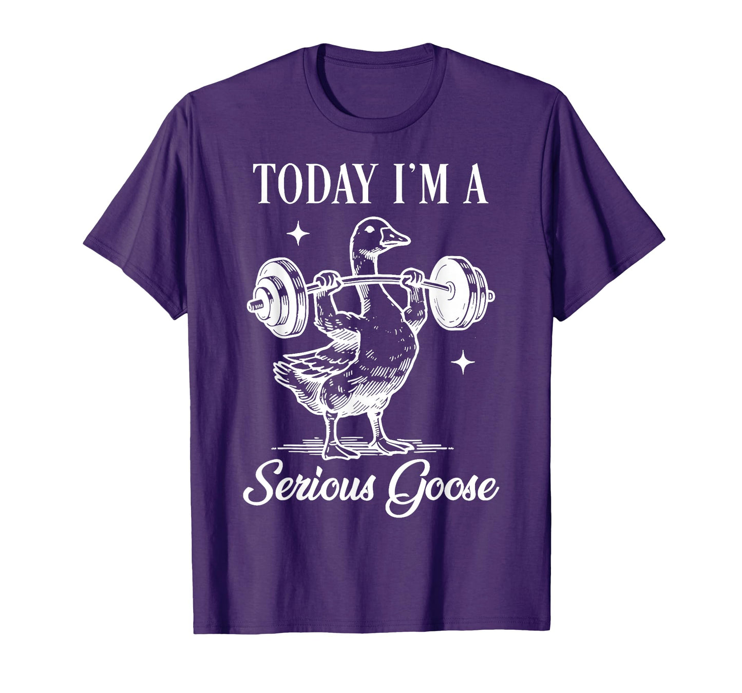 today i'm a serious goose funny lifting weights gym fitness T-Shirt