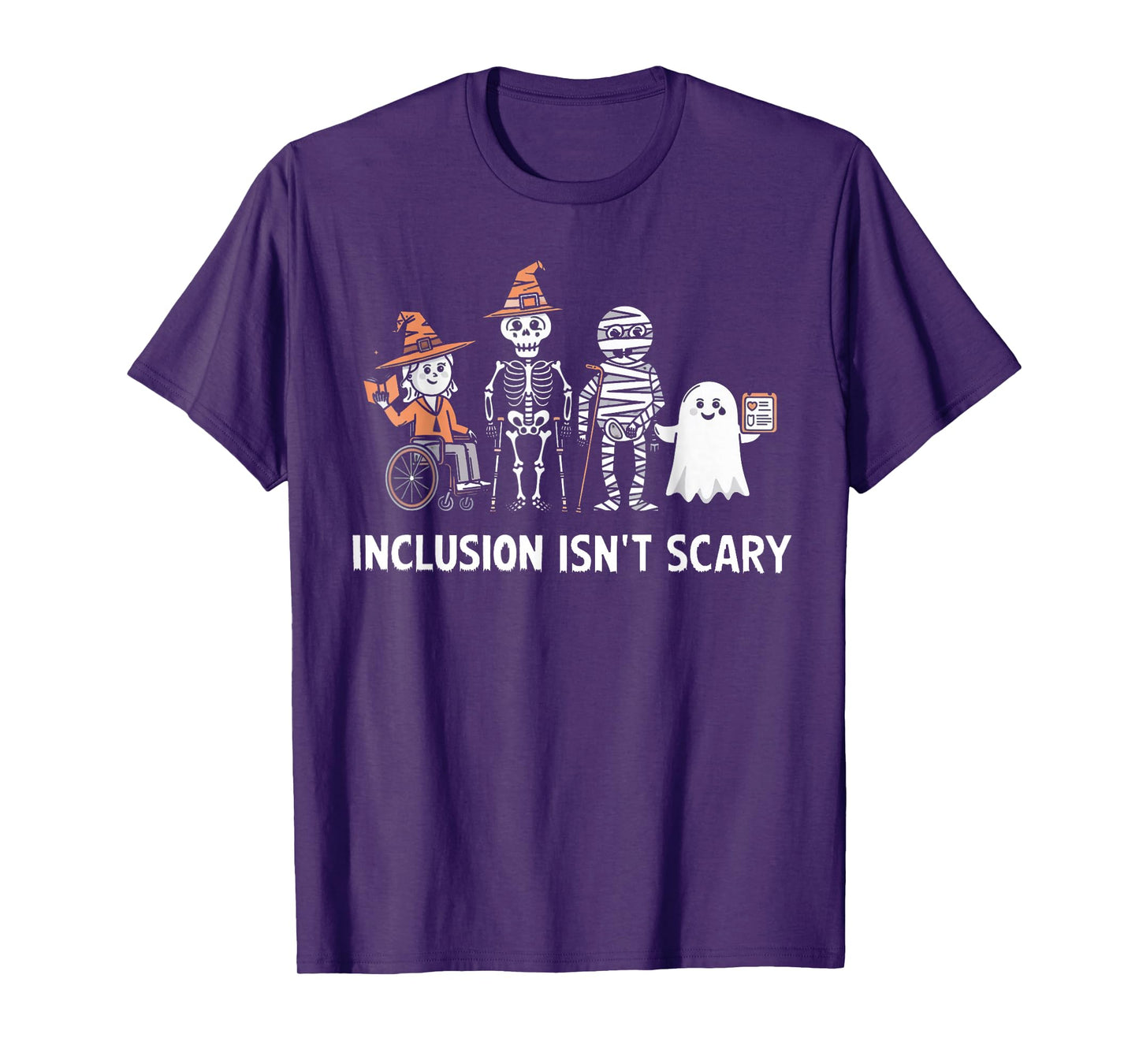 Inclusion Isn't Scary SLP Halloween Costume Sped Teacher T-Shirt