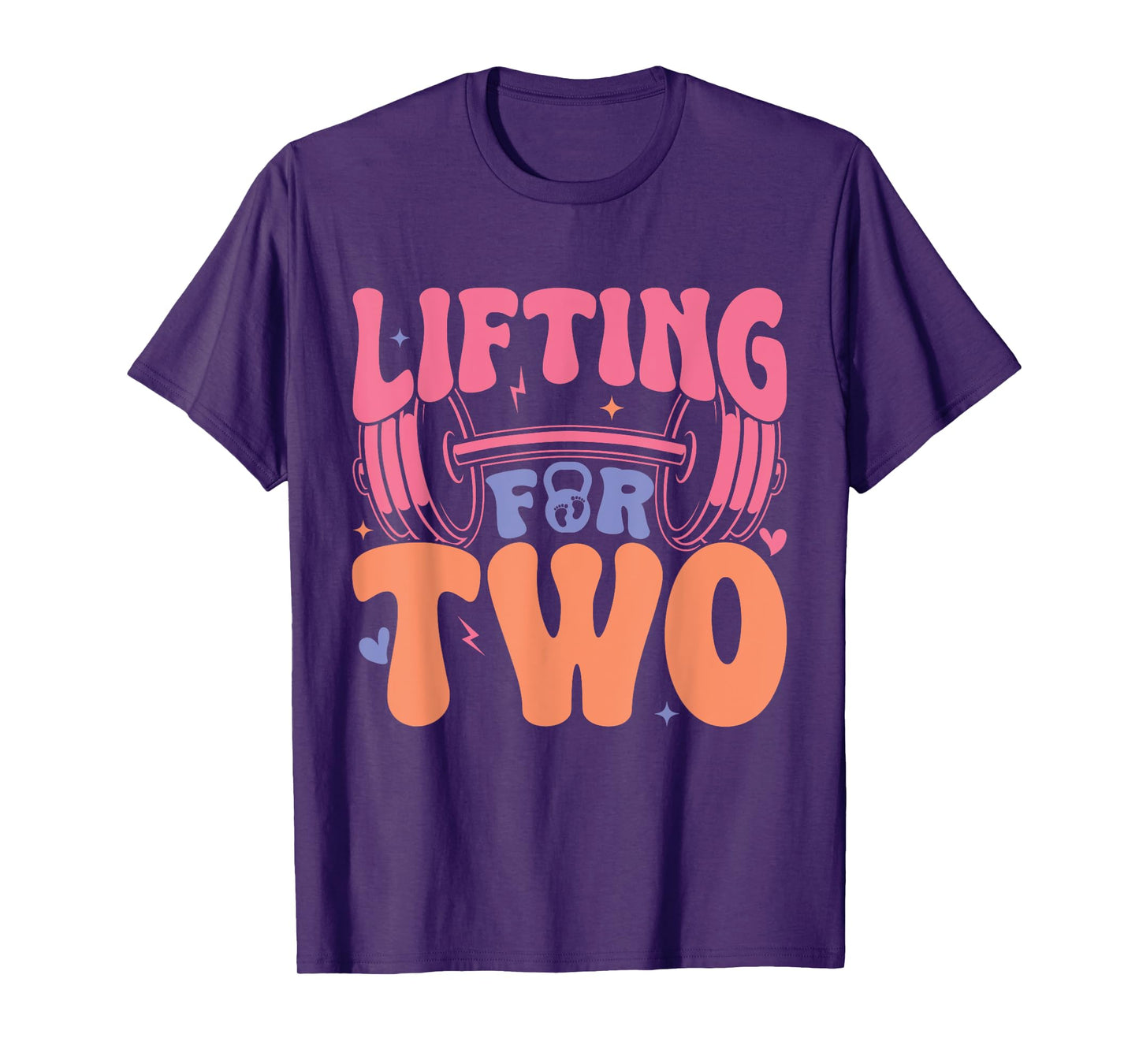 Lifting Two Pregnancy Expecting Gender Fitness Gym Workout T-Shirt