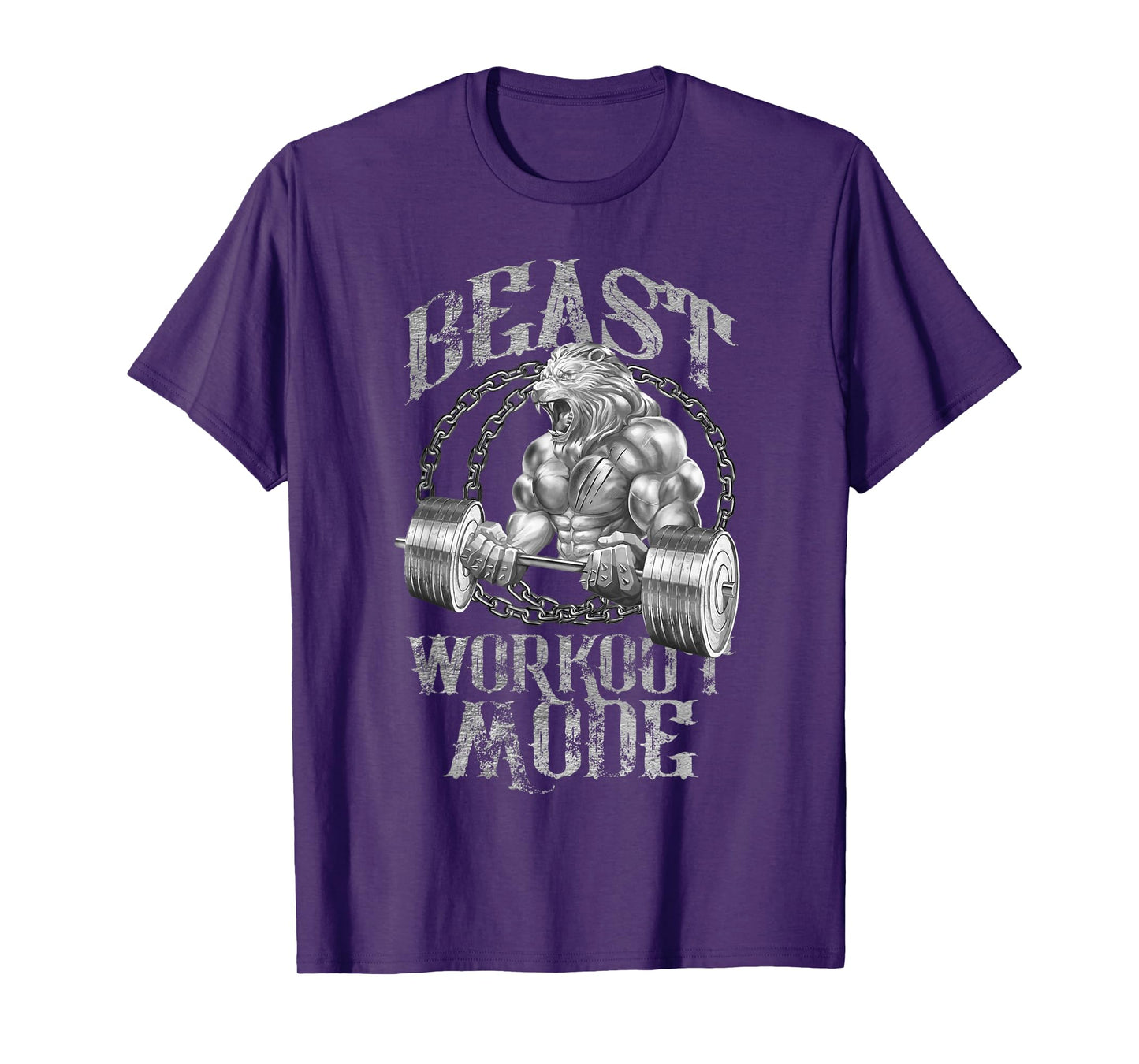 Lion Beast Workout Fashion Weightlifting Lion Gym Fitness T-Shirt