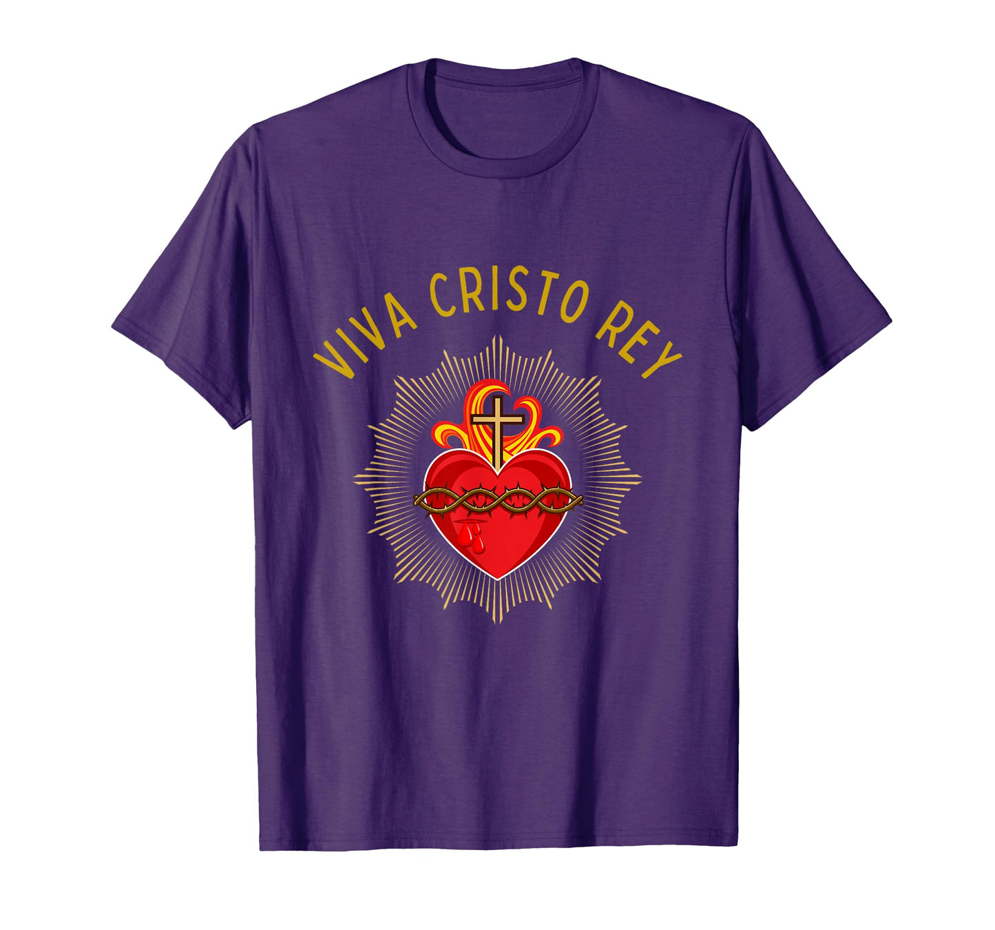 Roman Catholic Sacred Heart Viva Cristo Rey T-Shirt