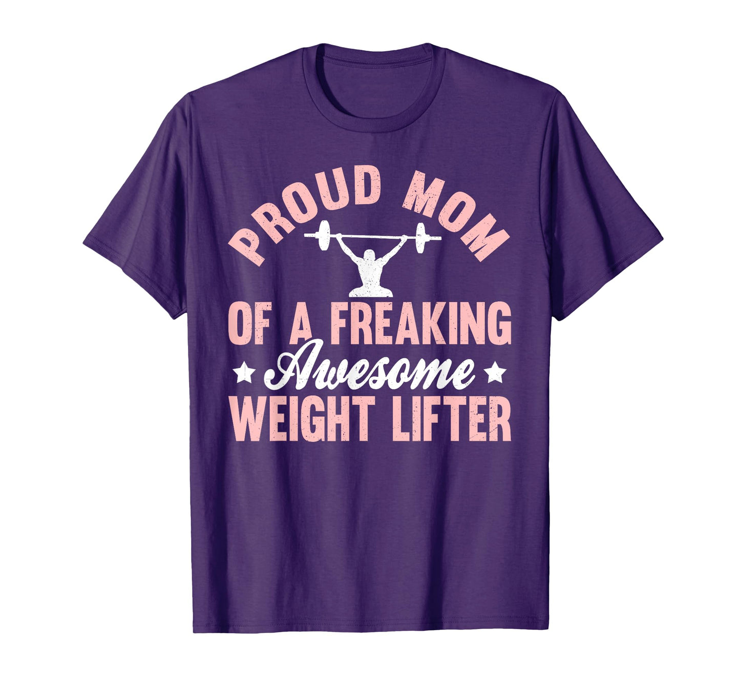 Weight Lifter Lifting Pumping Iron Powerlifting Mom Mother T-Shirt