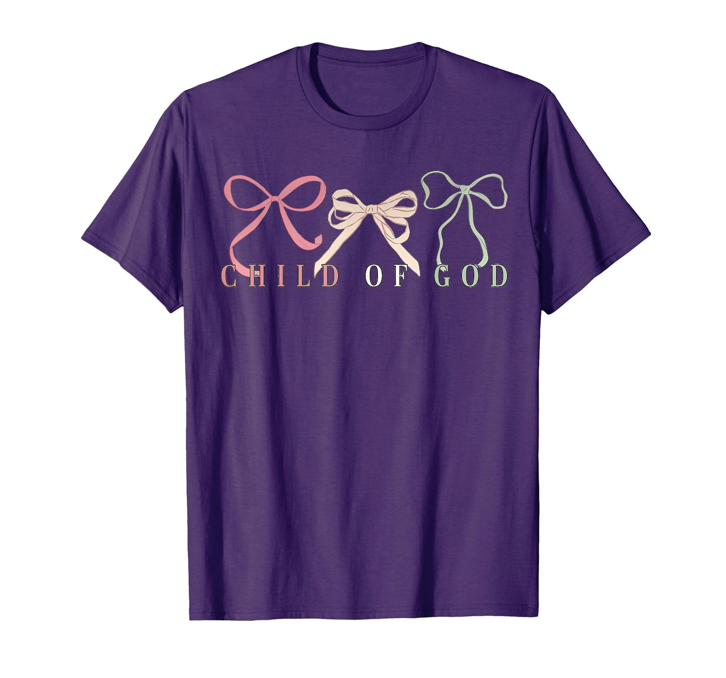 Child Of God, Christian Bible Verse, Coquette Bow Christian T-Shirt