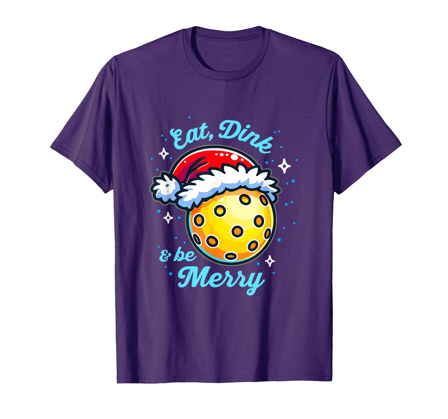 Eat Dink Be Merry Pickleball Christmas Apparel T-Shirt