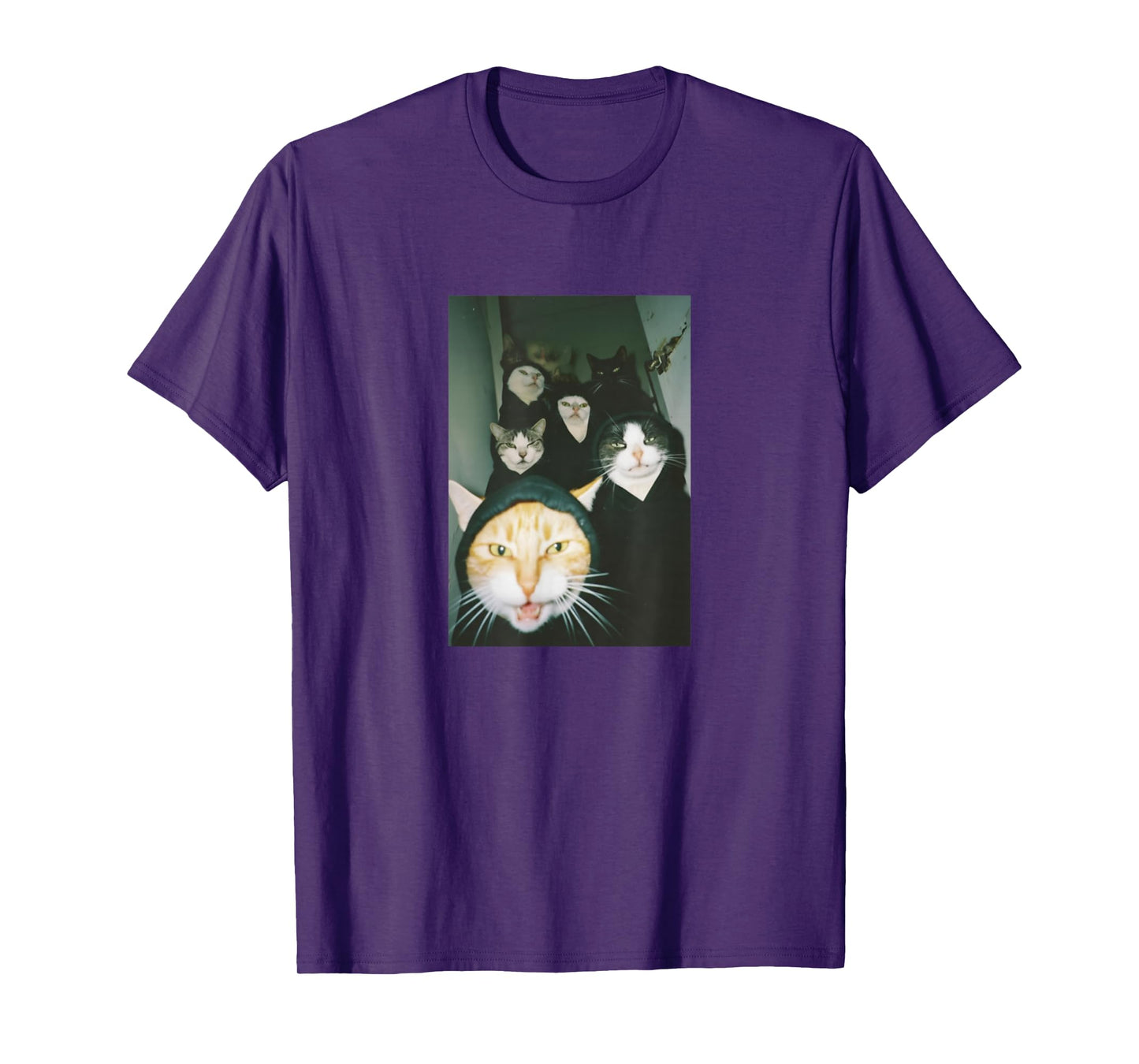 Funny Gangster Cats Thug Look Stare Cat Gang Meme T-Shirt