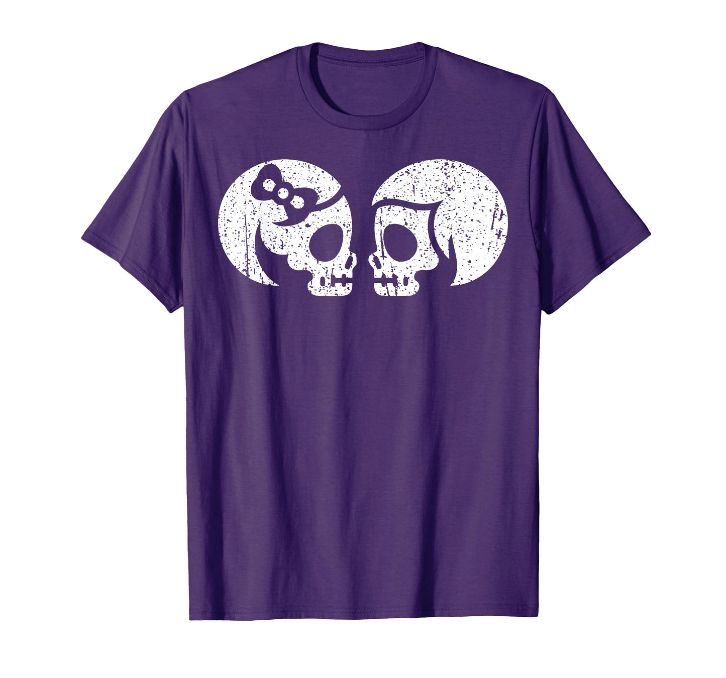 Halloween Couple Skulls - Halloween T-Shirt