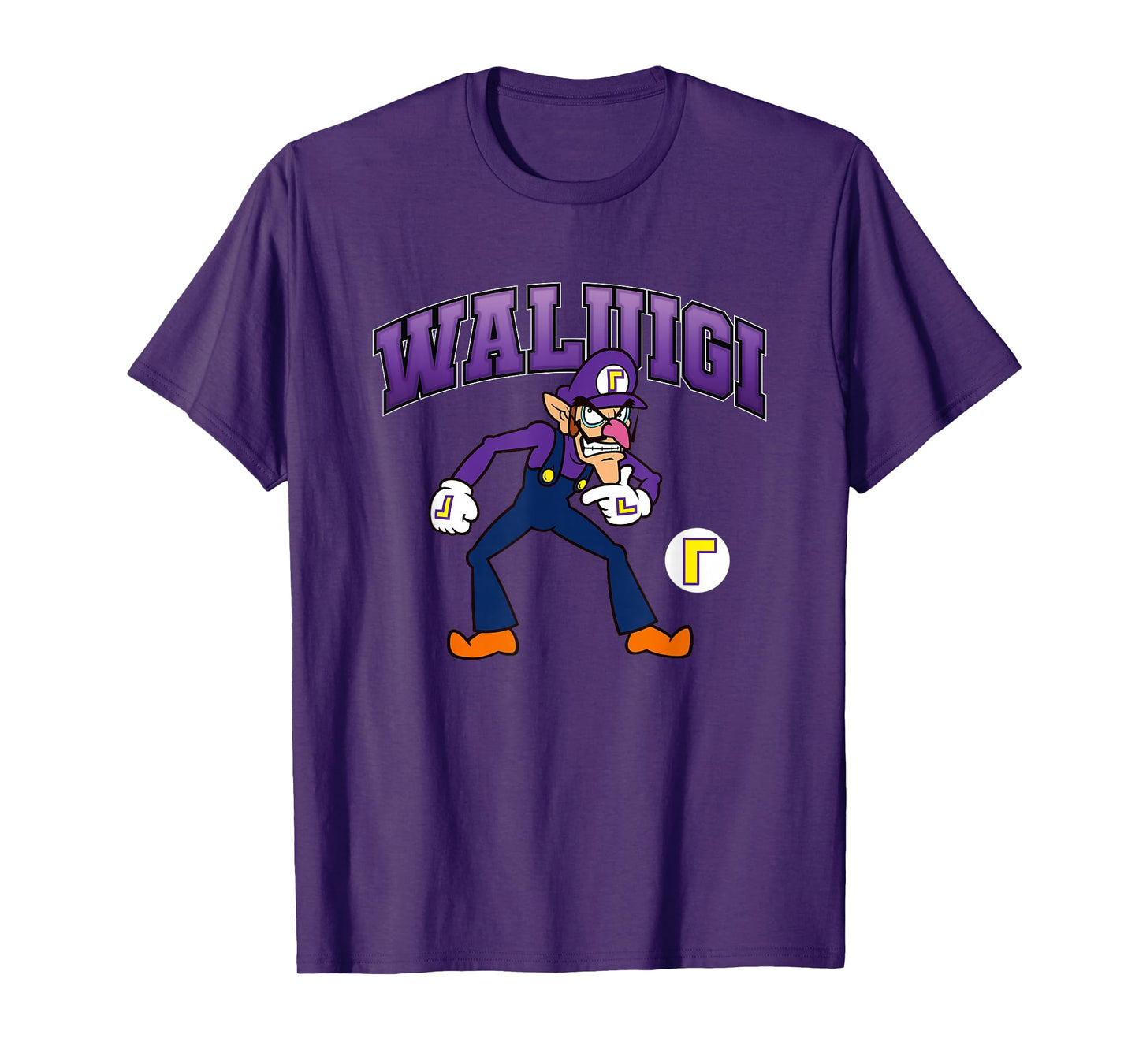 Super Mario Bros Waluigi Big Character Portrait T-Shirt