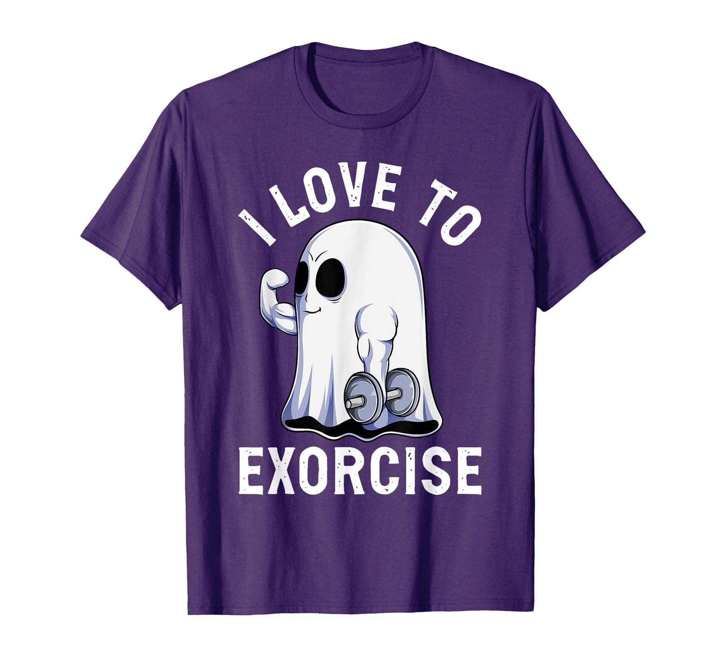 Ghost Funny Gym Workout Bodybuilding Humor Spooky Halloween T-Shirt