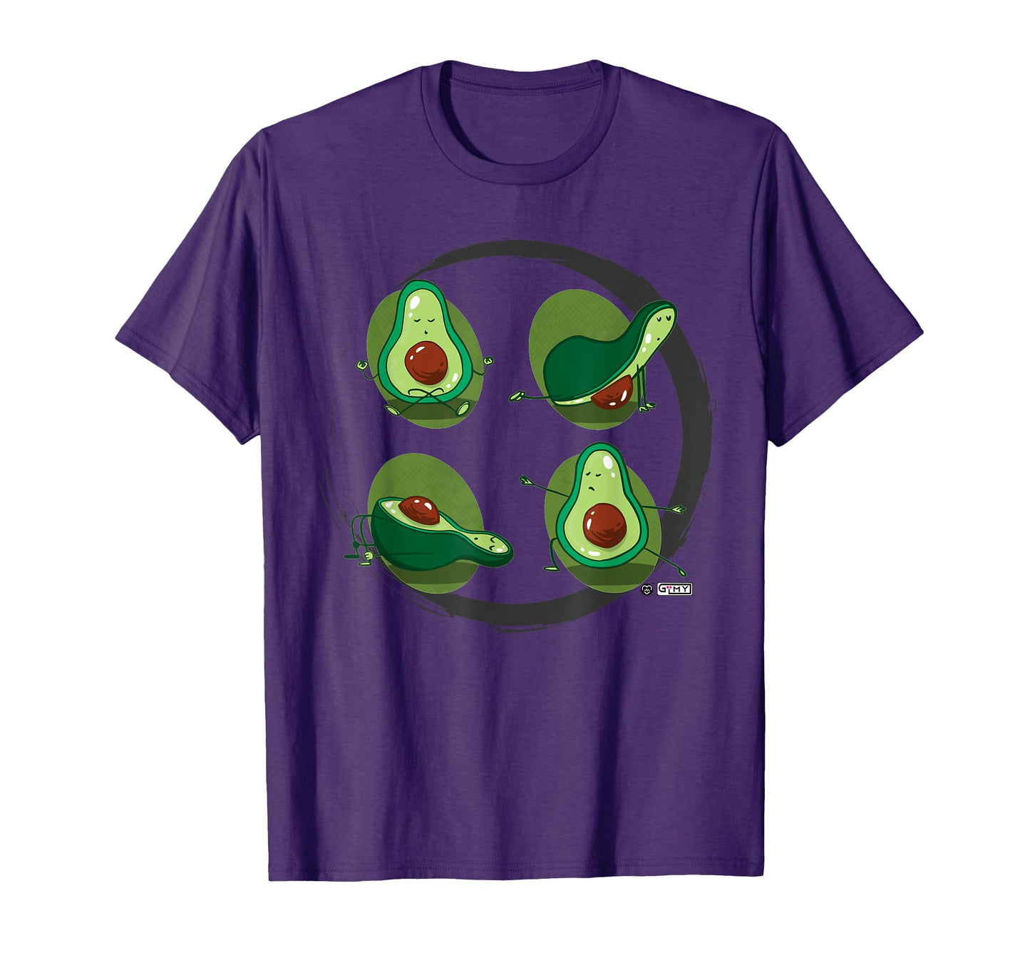 Yogavocado Poses, Funny Tropical Fruit Doing Yoga Poses T-Shirt