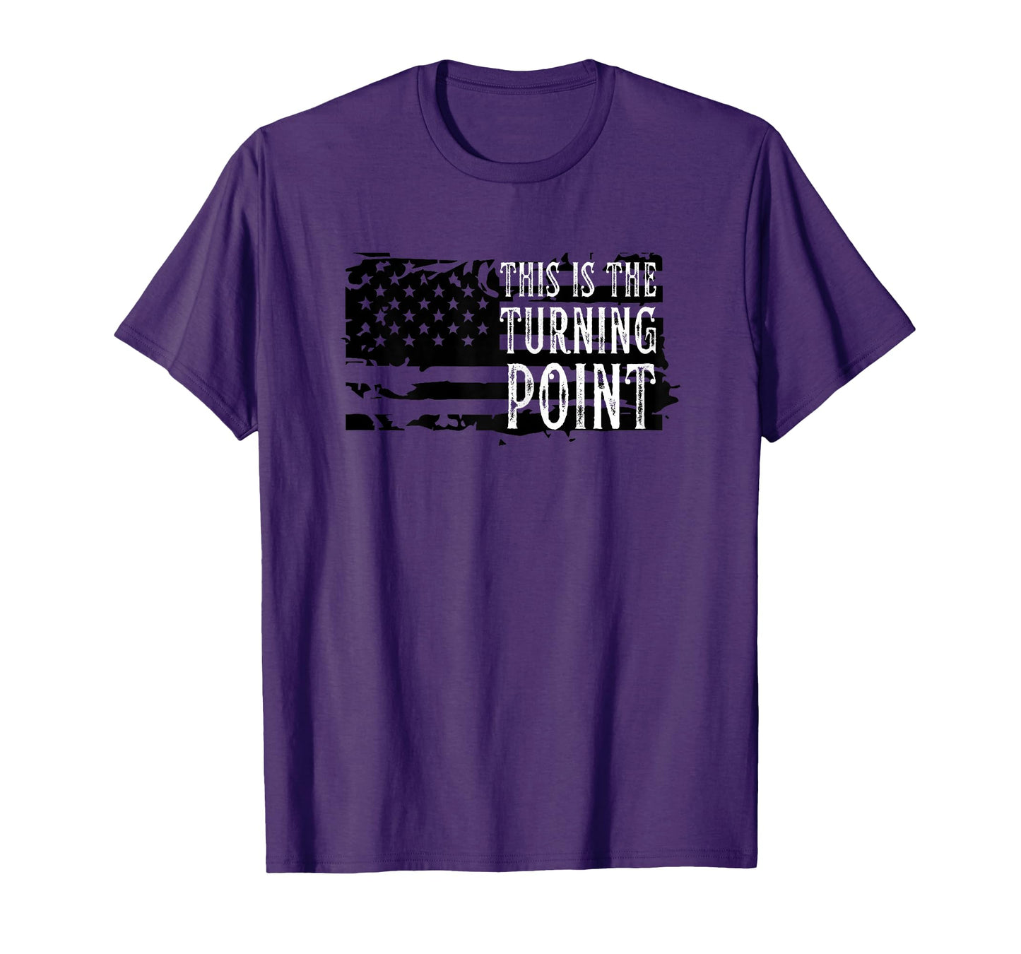 Women Vintage This is The Turning Point Tee USA Flag for T-Shirt