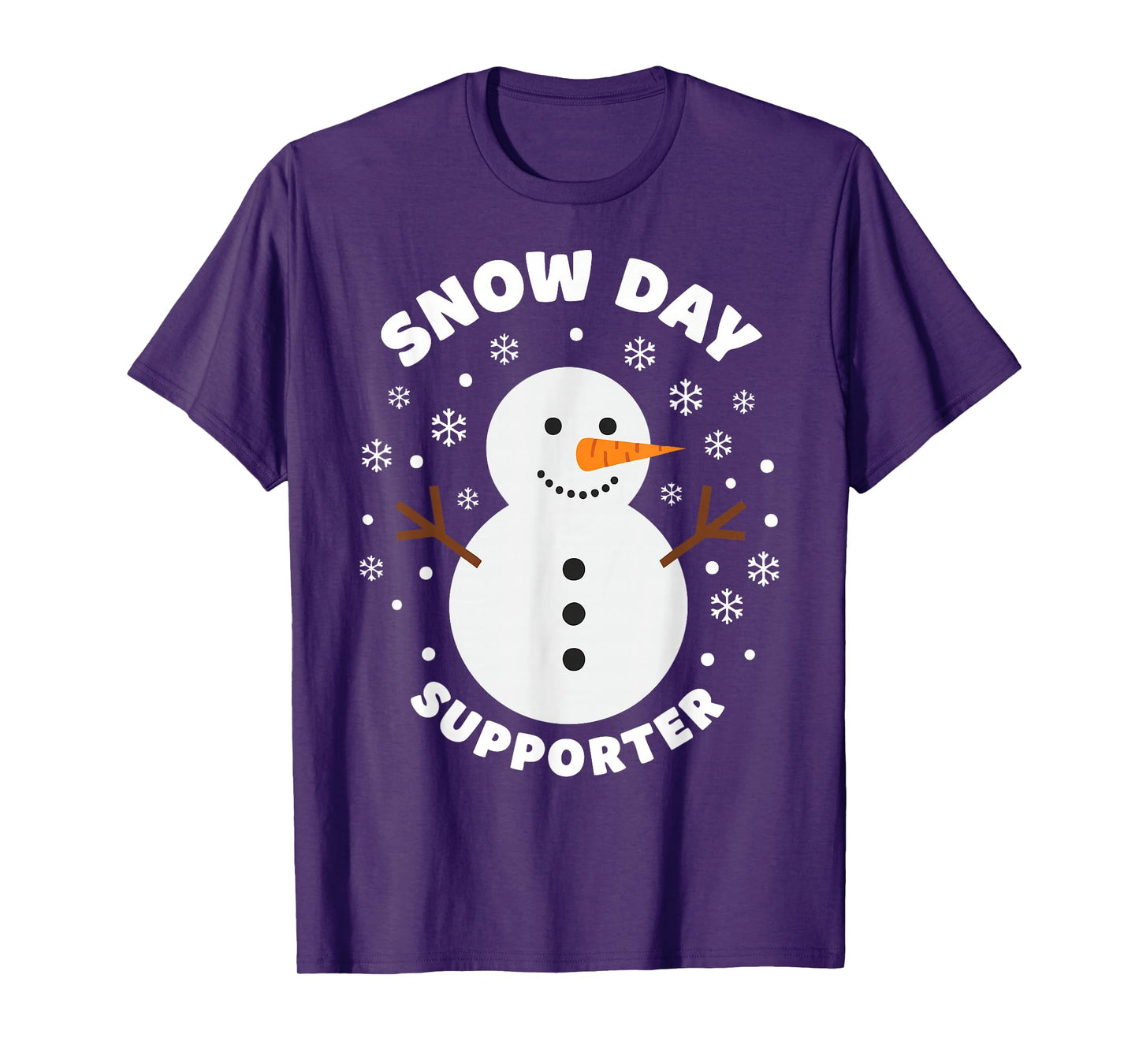 Snow Day Supporter Snowflake Funny Teacher Christmas Pajamas T-Shirt