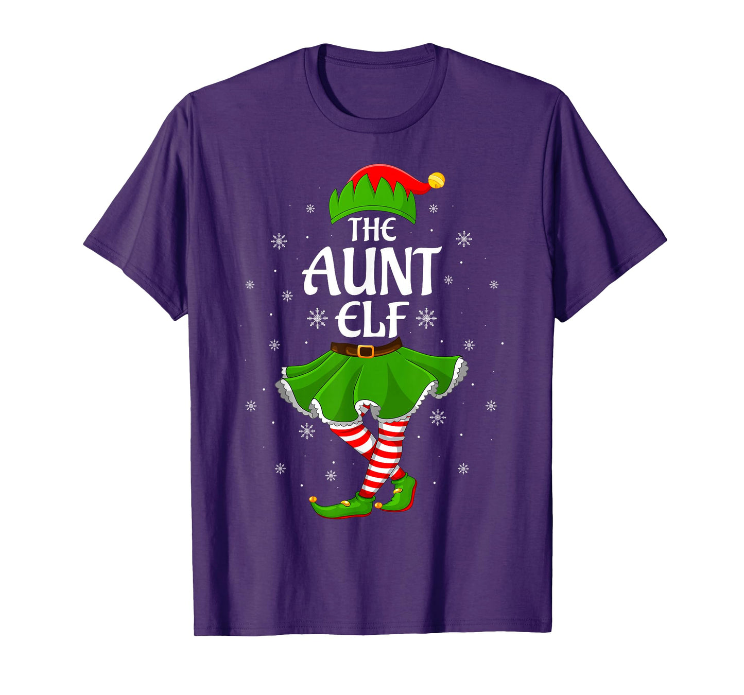Aunt Elf Christmas Family Girls Women Elf Squad Xmas T-Shirt