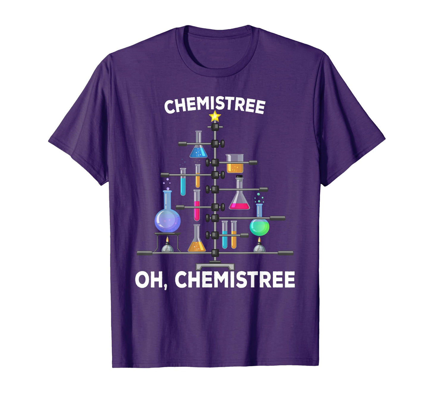 Chemistry Science Christmas Tree Funny Oh Chemistree T-Shirt