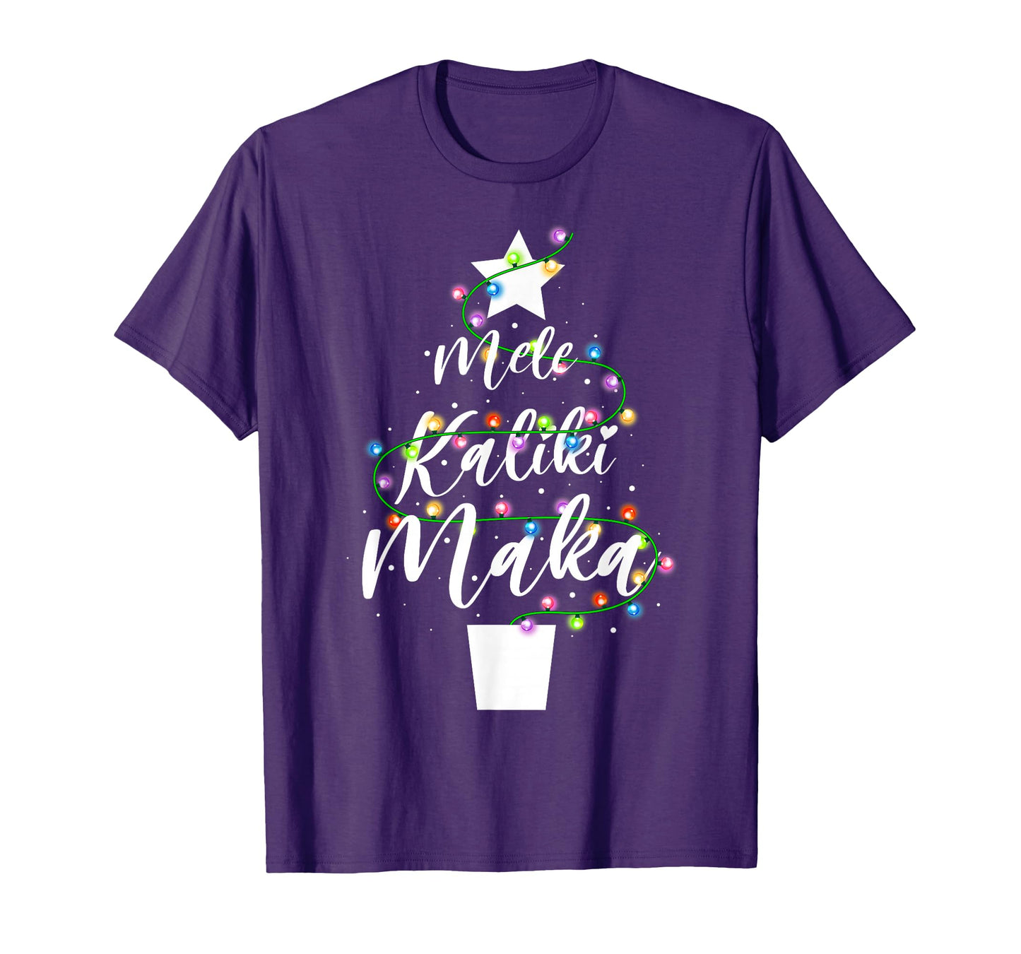 Mele Kalikimaka Christmas Tree Lights Hawaiian Mexican Xmas T-Shirt