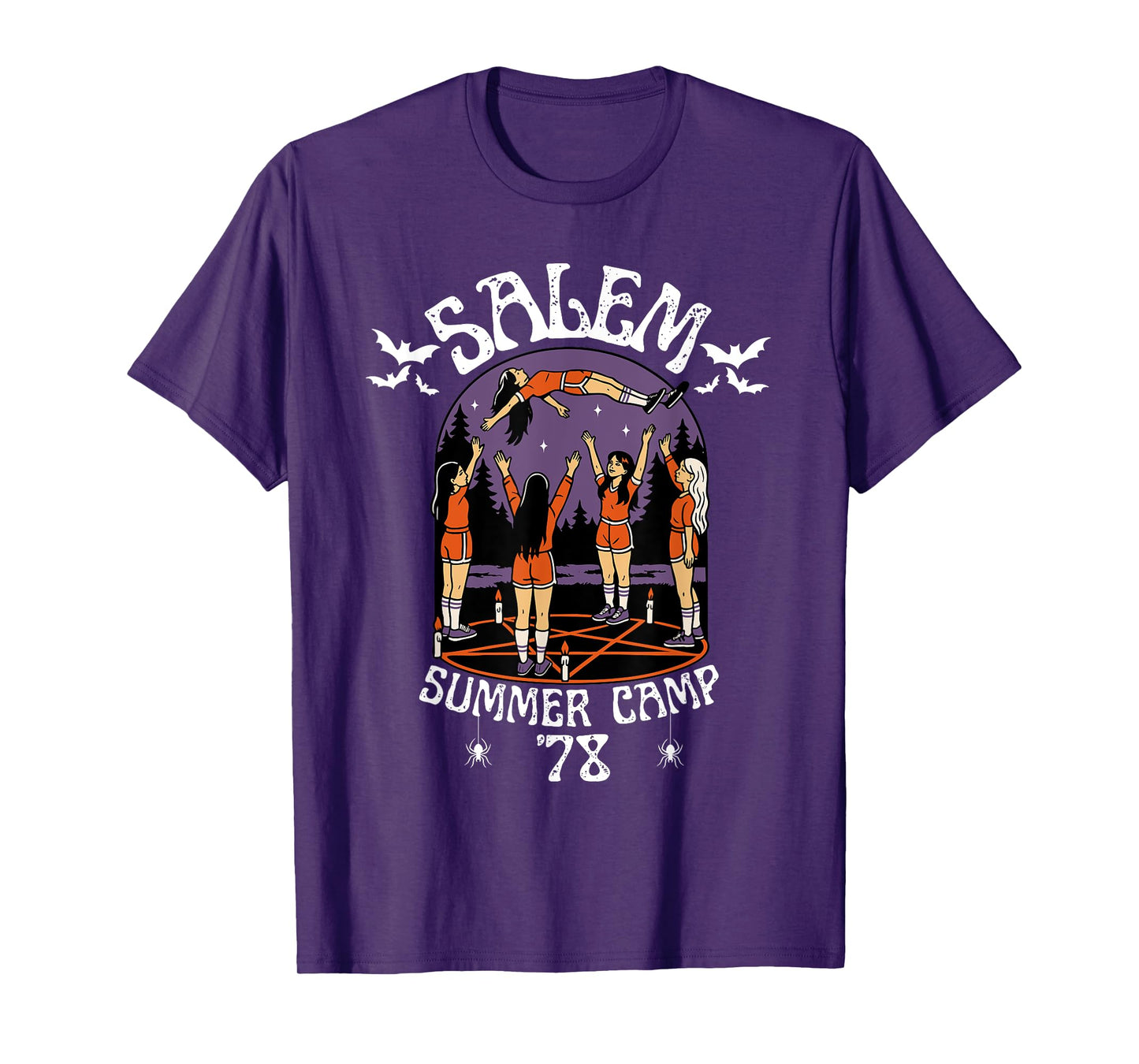 Funny Retro Salem Witch Summer Camp Witchy Spooky Halloween T-Shirt
