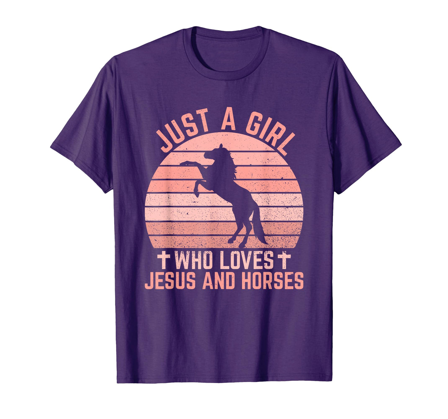 Just A Girl Who Loves Jesus And Horses - Christian Riders T-Shirt