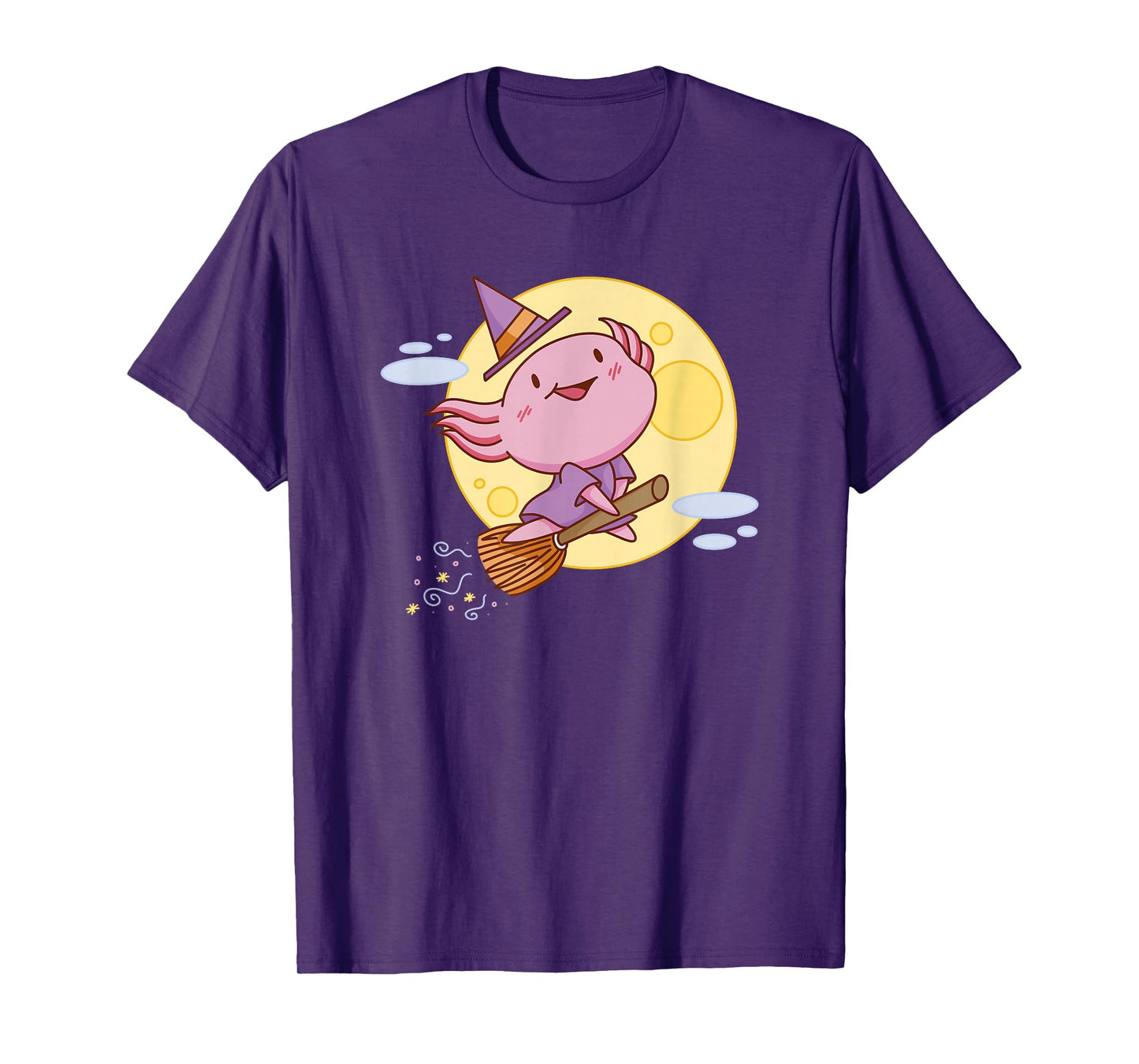 HEXALOTL Funny Axolotl Witch Halloween Kawaii Meme T-Shirt