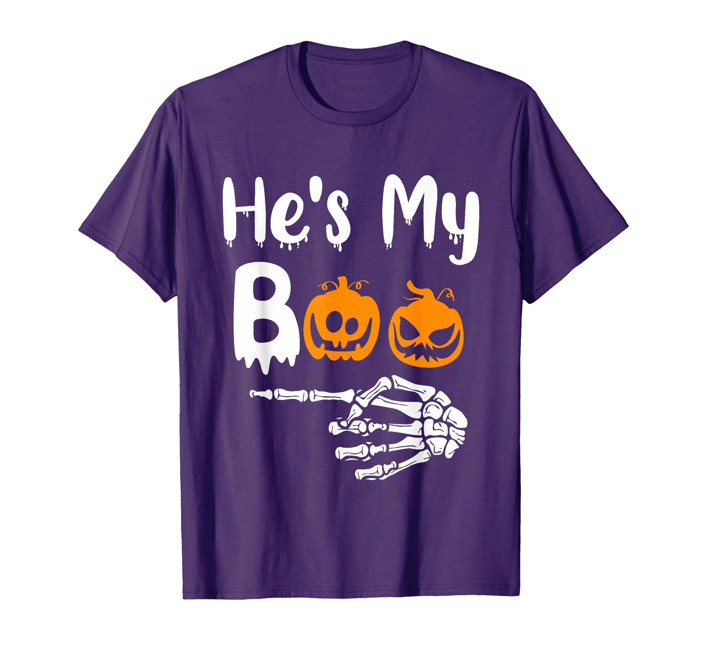 She's My Boo Matching Halloween Pajama Couples He's My Boo T-Shirt