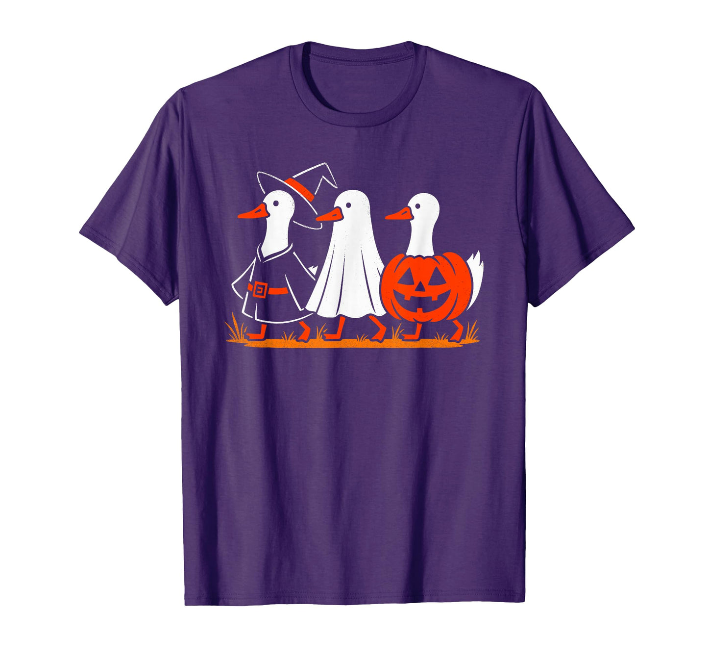 Goose Witch Ghost Pumpkin Men Women Kids Funny Halloween T-Shirt