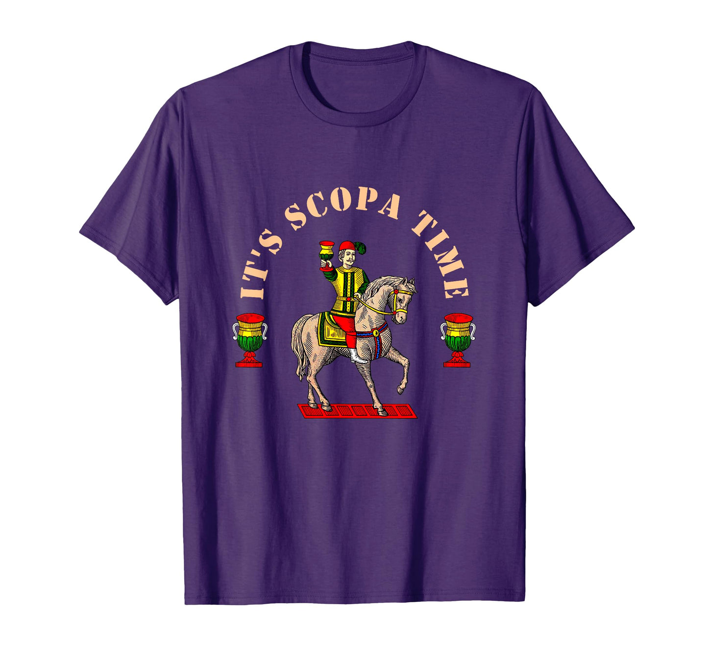It's Scopa Time Italian Card Game Traditional Horseback T-Shirt