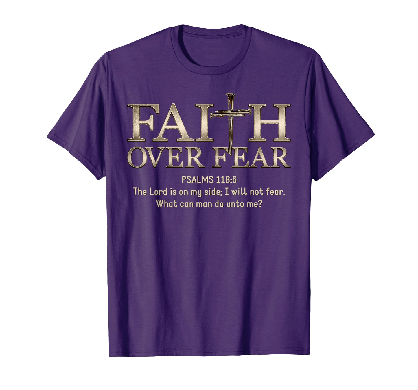 Faith Over Fear Jesus Christian Mens Womens T-Shirt