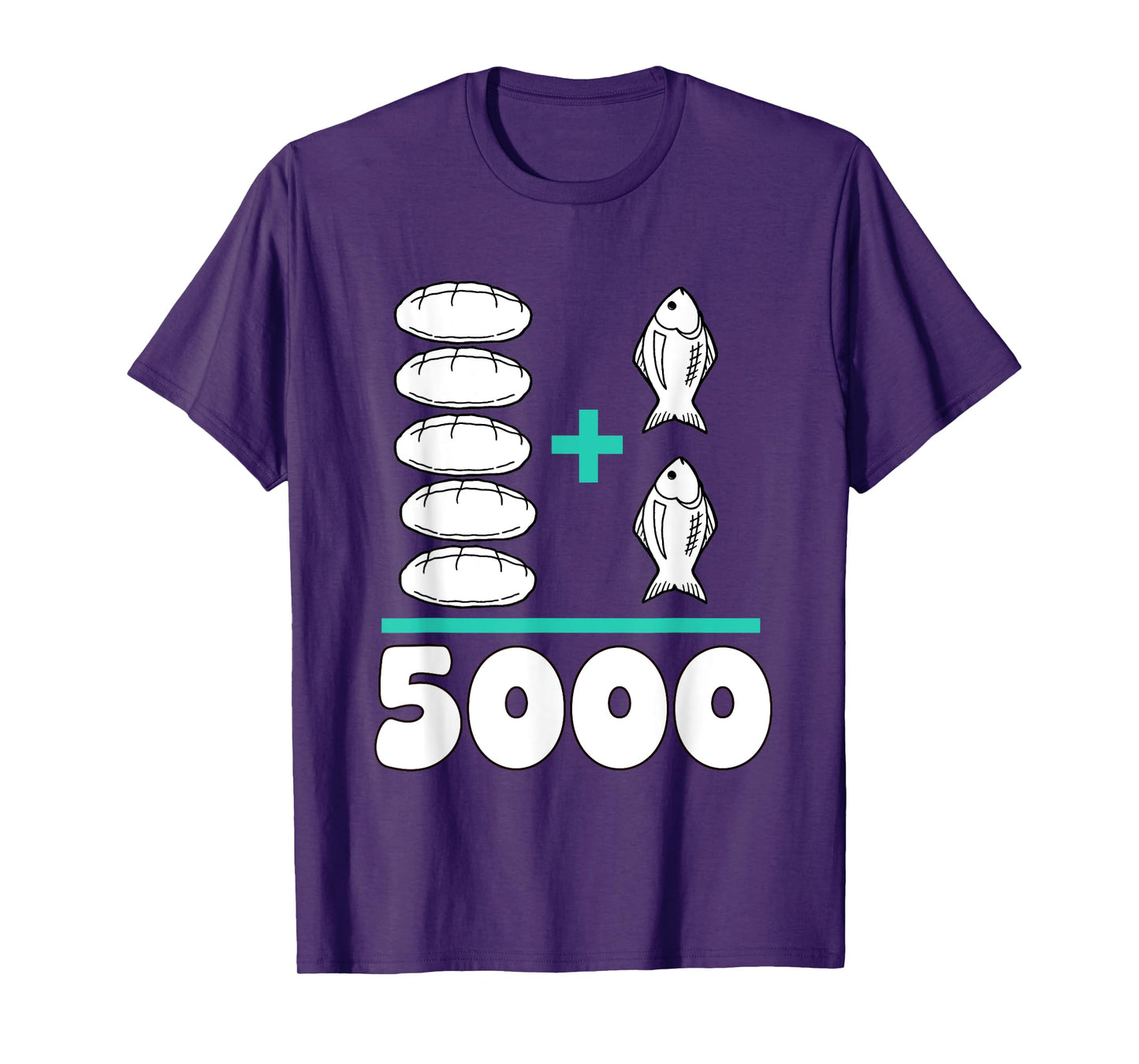 Jesus Fed The 5000 5 Loaves and 2 Fish Bible Verse Christian T-Shirt