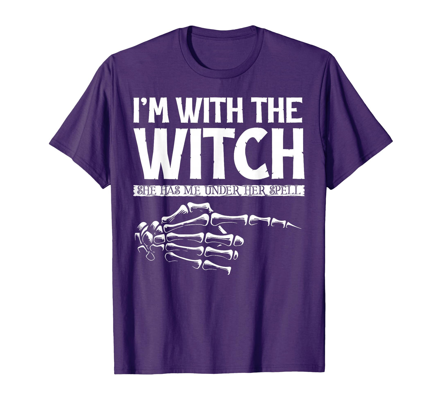 I'm with The Witch Funny Halloween Couple Costume Party Wear T-Shirt