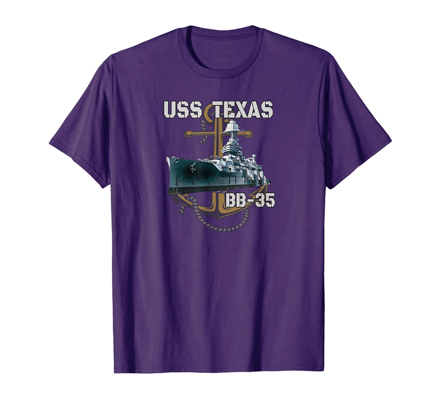 USS Texas BB-35 Battleship American WW1 Warship WW2 Veterans T-Shirt