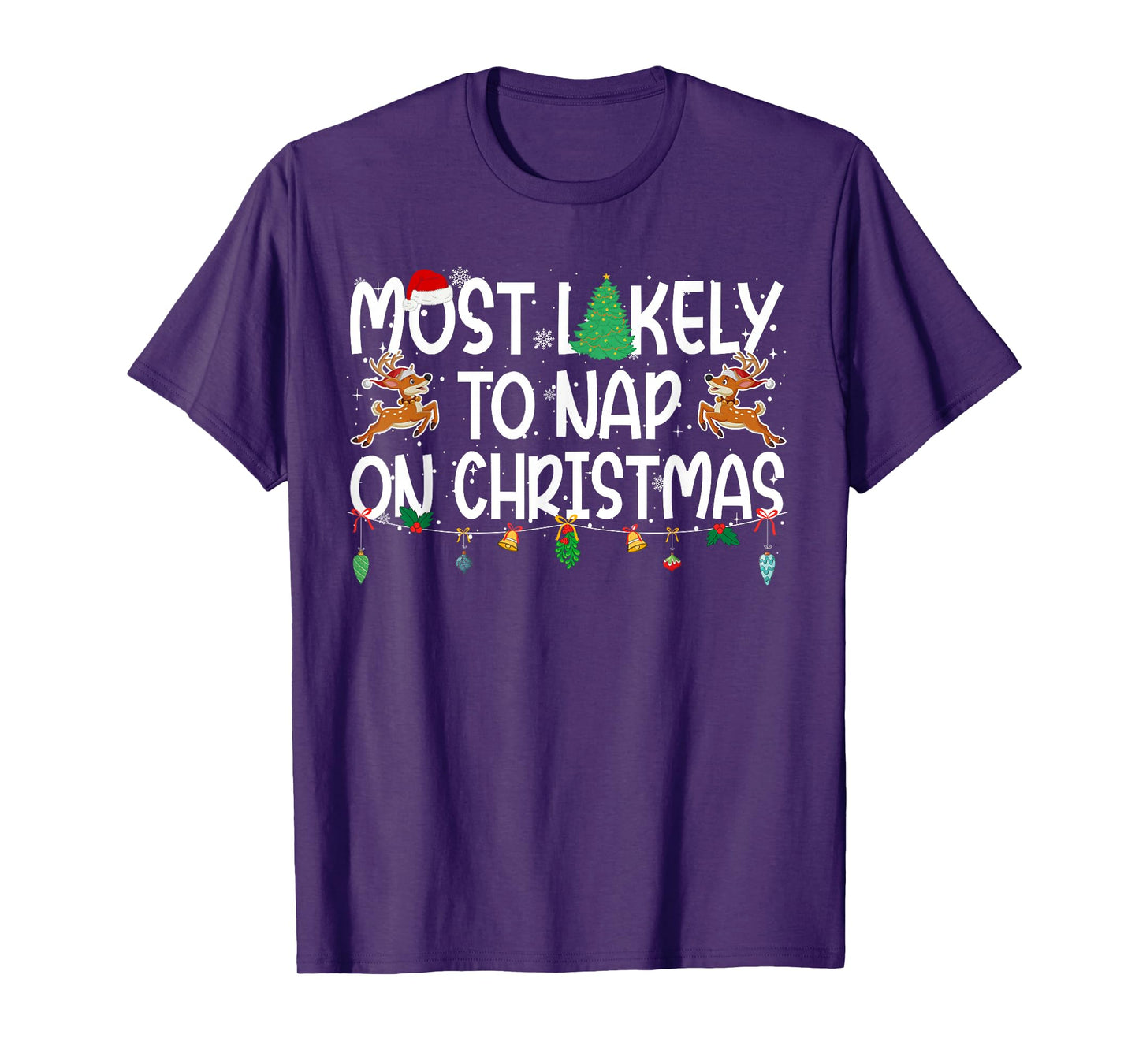 Family Christmas Xmas Most Likely to Nap On Christmas T-Shirt
