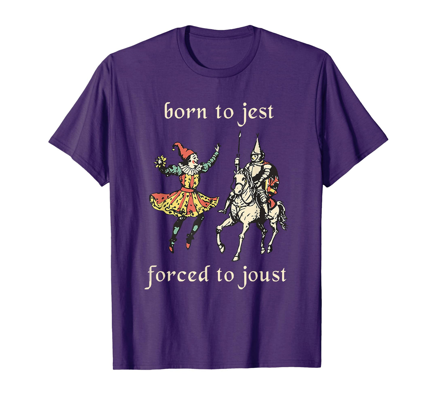 Born To Jest Forced To Joust Vintage Design T-Shirt