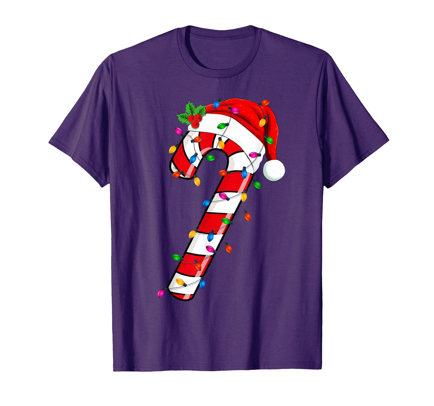 Christmas Candy Cane Santa Xmas Kids Toddler Youth Women Men T-Shirt
