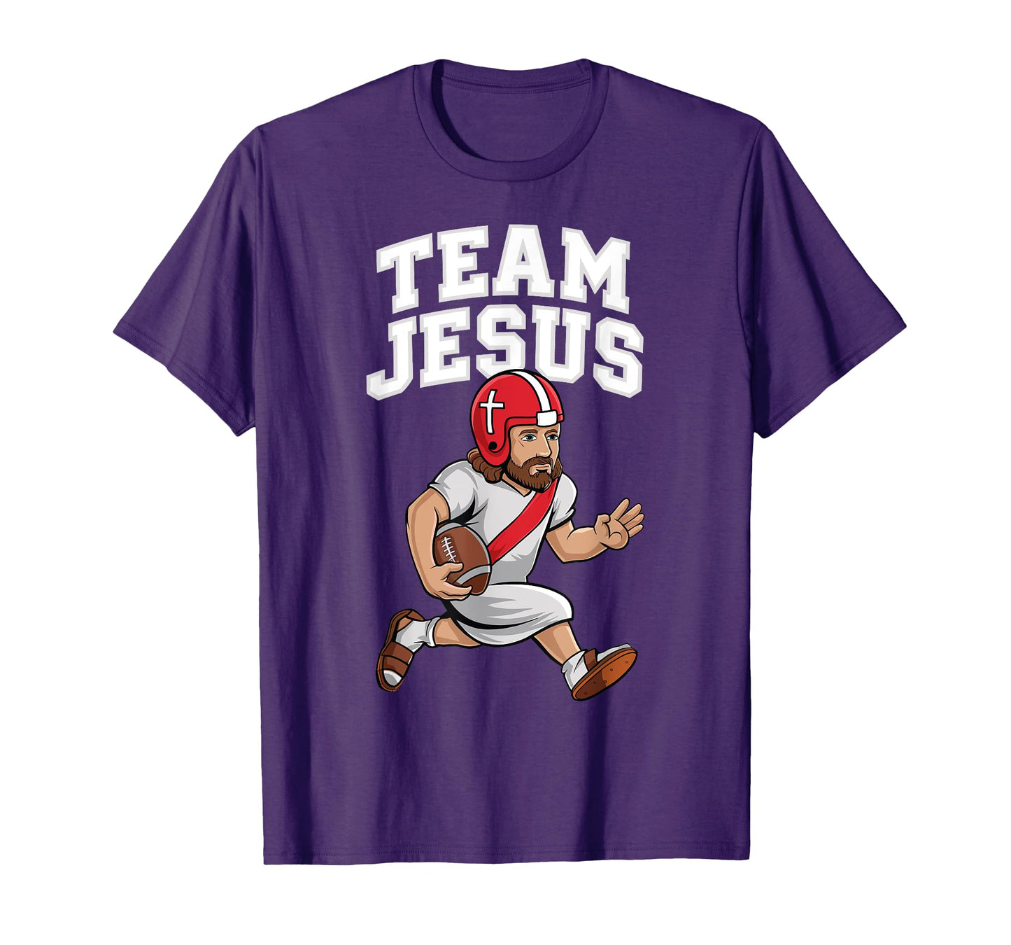 Team Jesus Football Scripture Faith Hope Game Touchdown God T-Shirt