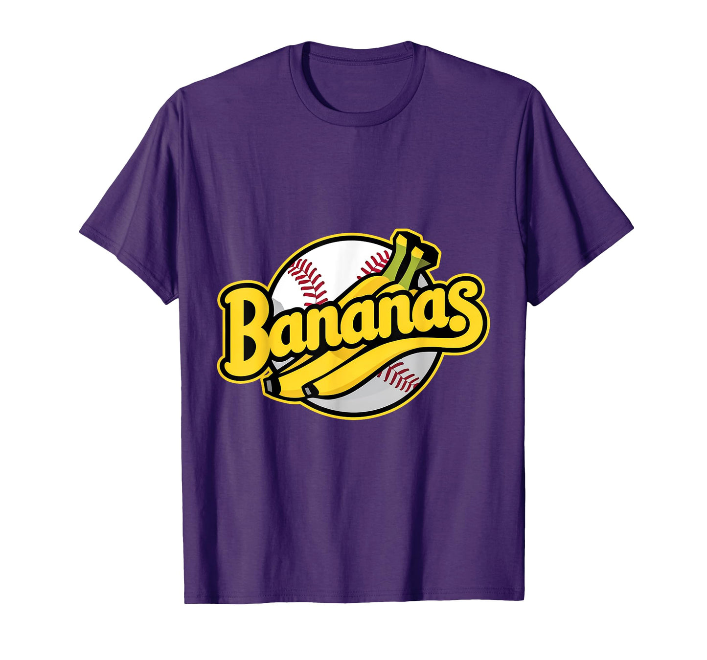 Funny Bananas Baseball Vintage Graphic T-Shirt
