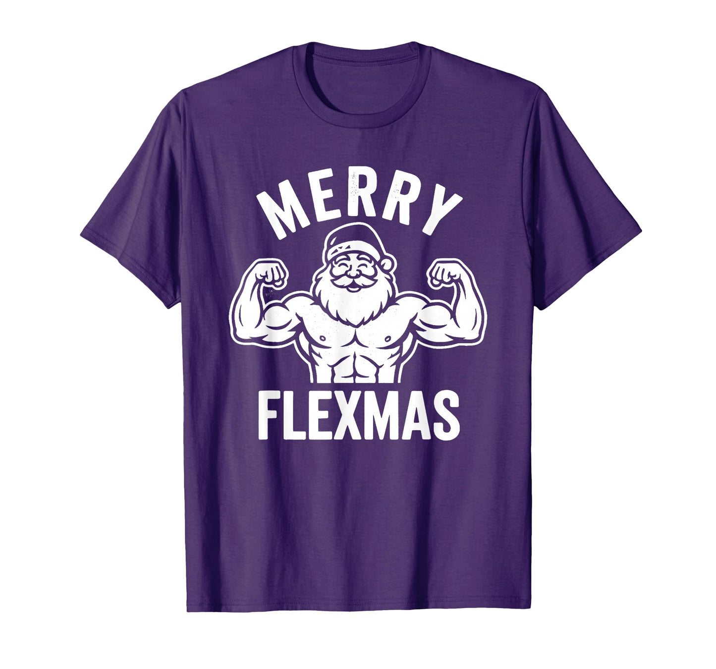 Merry Flexmas Funny Bodybuilder Santa Swole Christmas T-Shirt