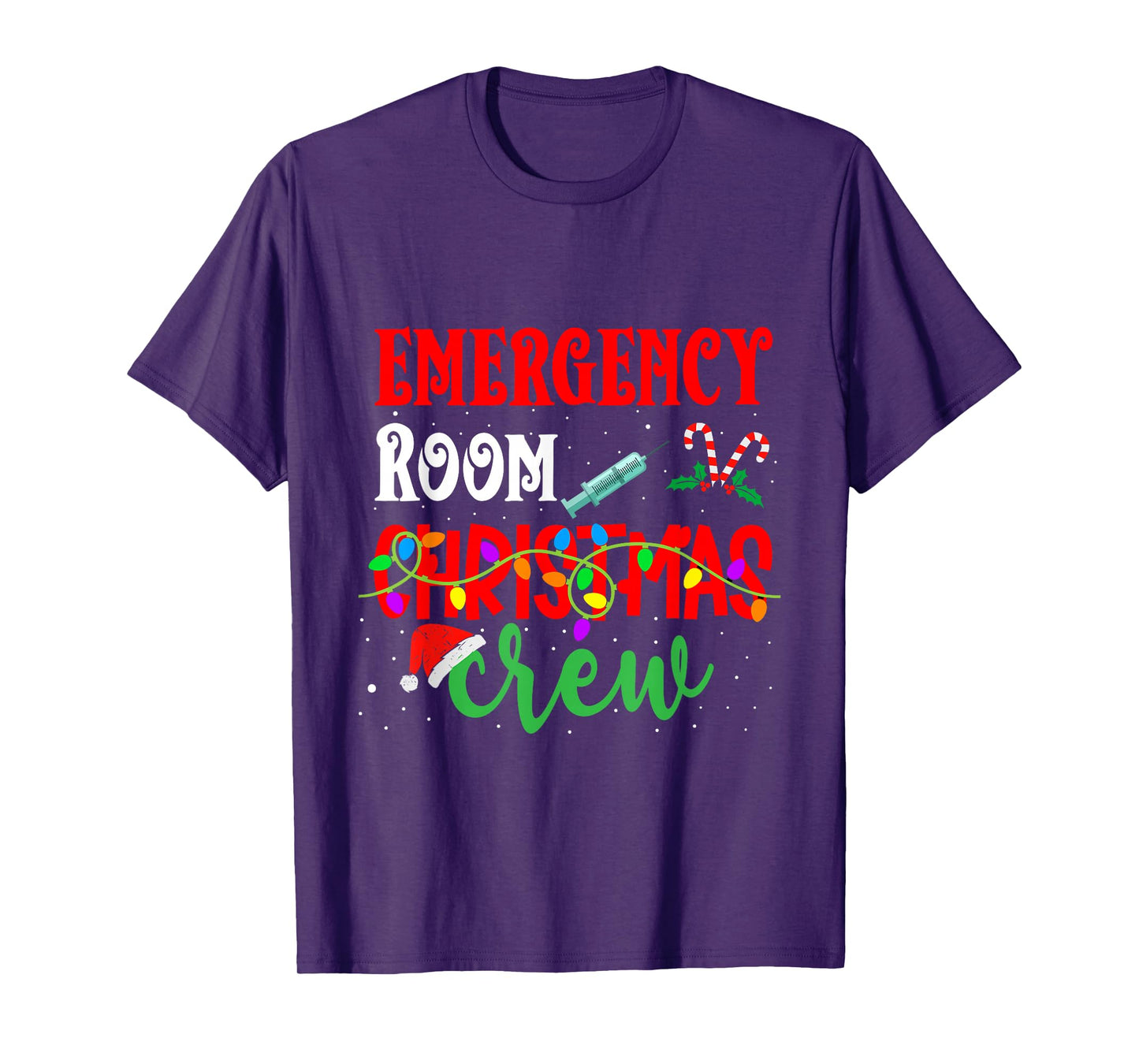 Emergency Room Christmas Crew ER Nurse Xmas Holiday Nursing T-Shirt