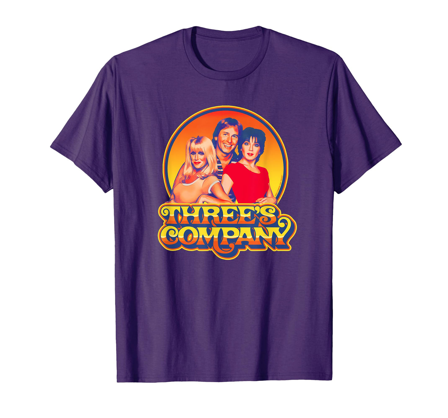 Three's Company 1980's Sunset Retro Jack Jan & Chrissy T-Shirt