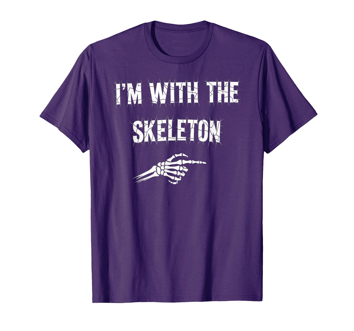 I'm with Skeleton Halloween Costume Couples Matching Gifts T-Shirt