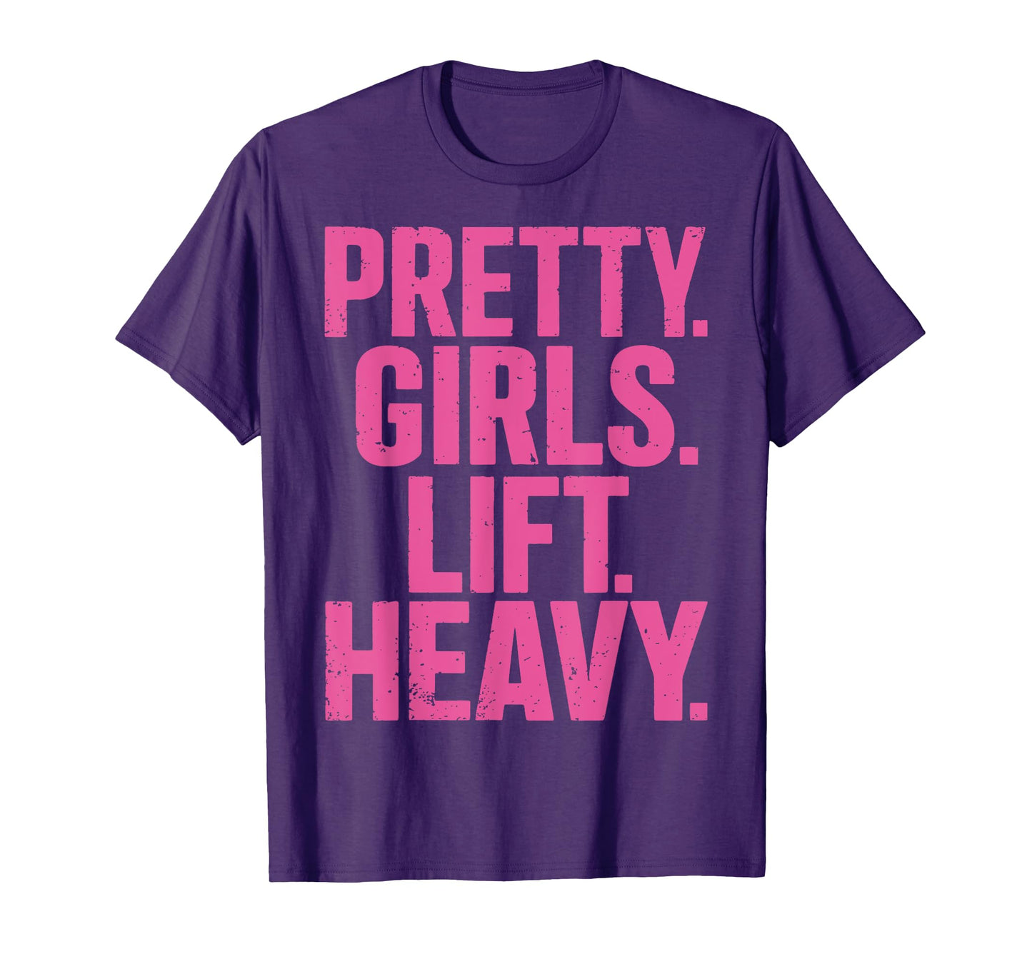 Weightlifting Fitness Gym Powerlifter Girl - Pretty Girls Lift Heavy - Black - Women's Workout T-Shirt - Small - Crew Neck - Short Sleeve - Classic Modern - Letter Print - Pull On - 1 Count