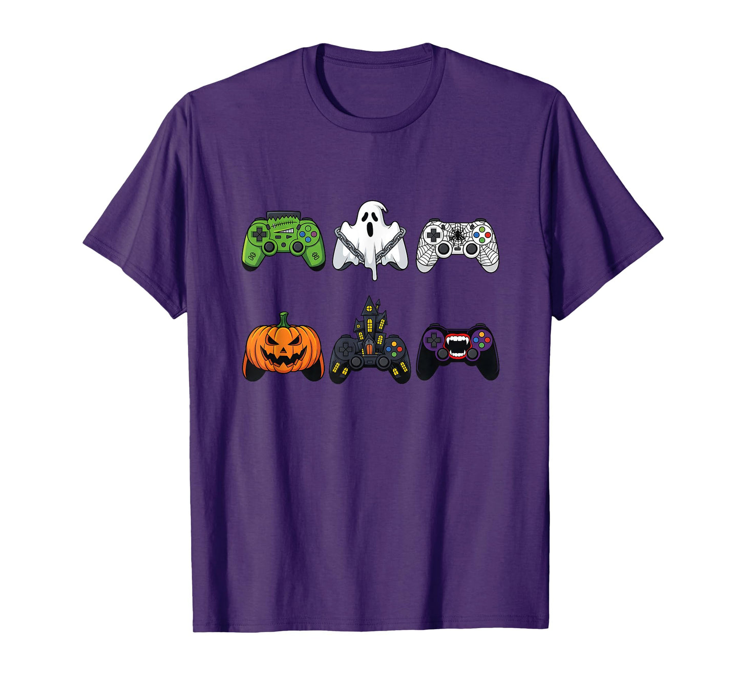 Funny Gamer Halloween Skeleton Pumpkin Tee T-Shirt