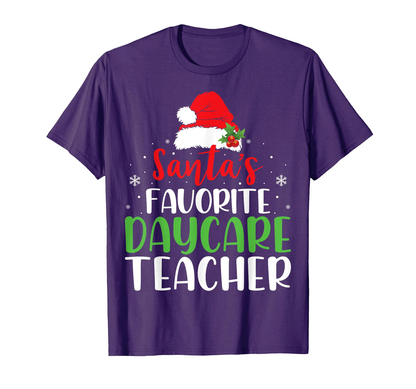 Santa's Favorite Daycare Teacher Provider Funny Christmas T-Shirt