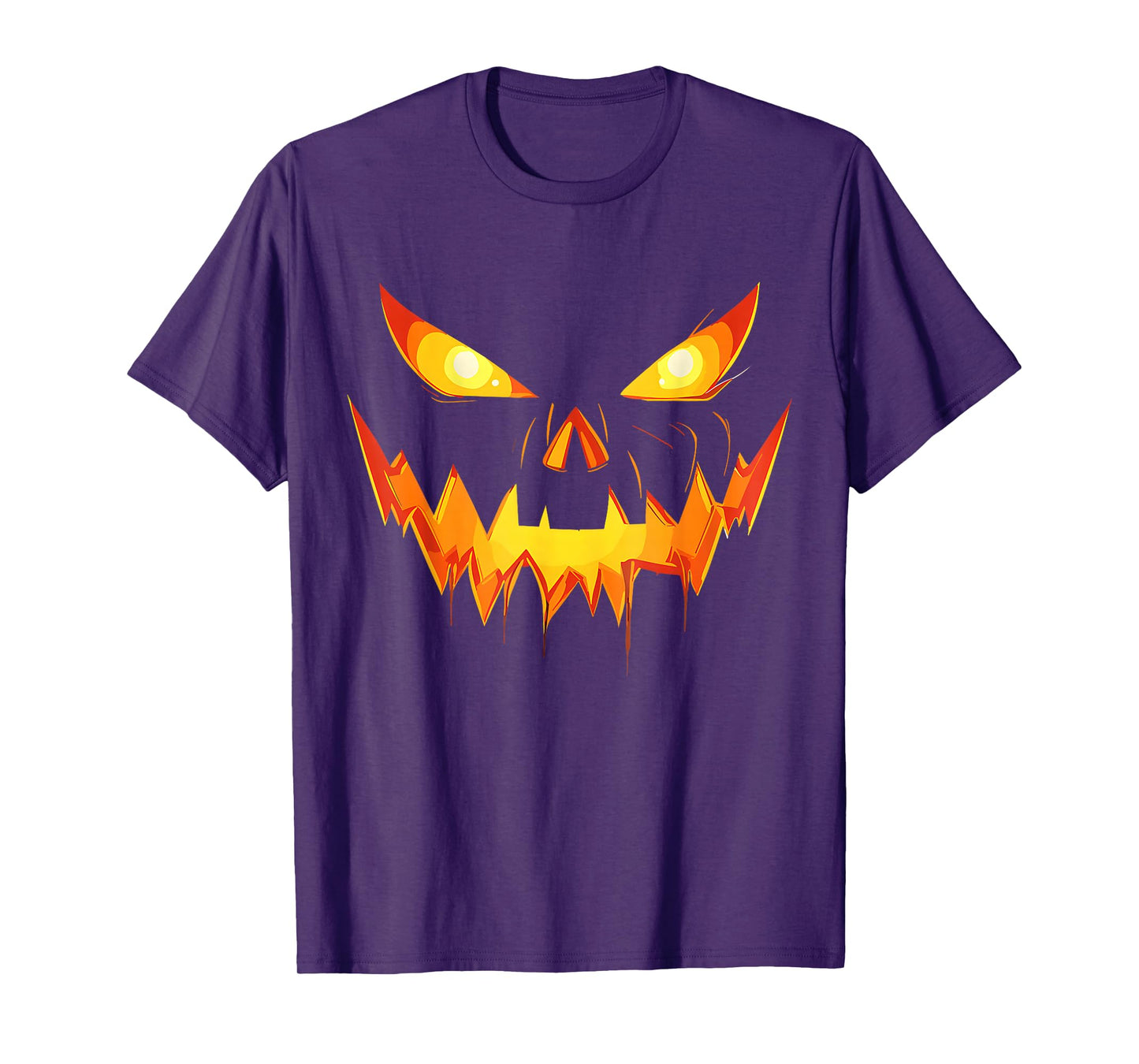 Scary Pumpkin Jack O Lantern Face Halloween Men Boys Kids T-Shirt
