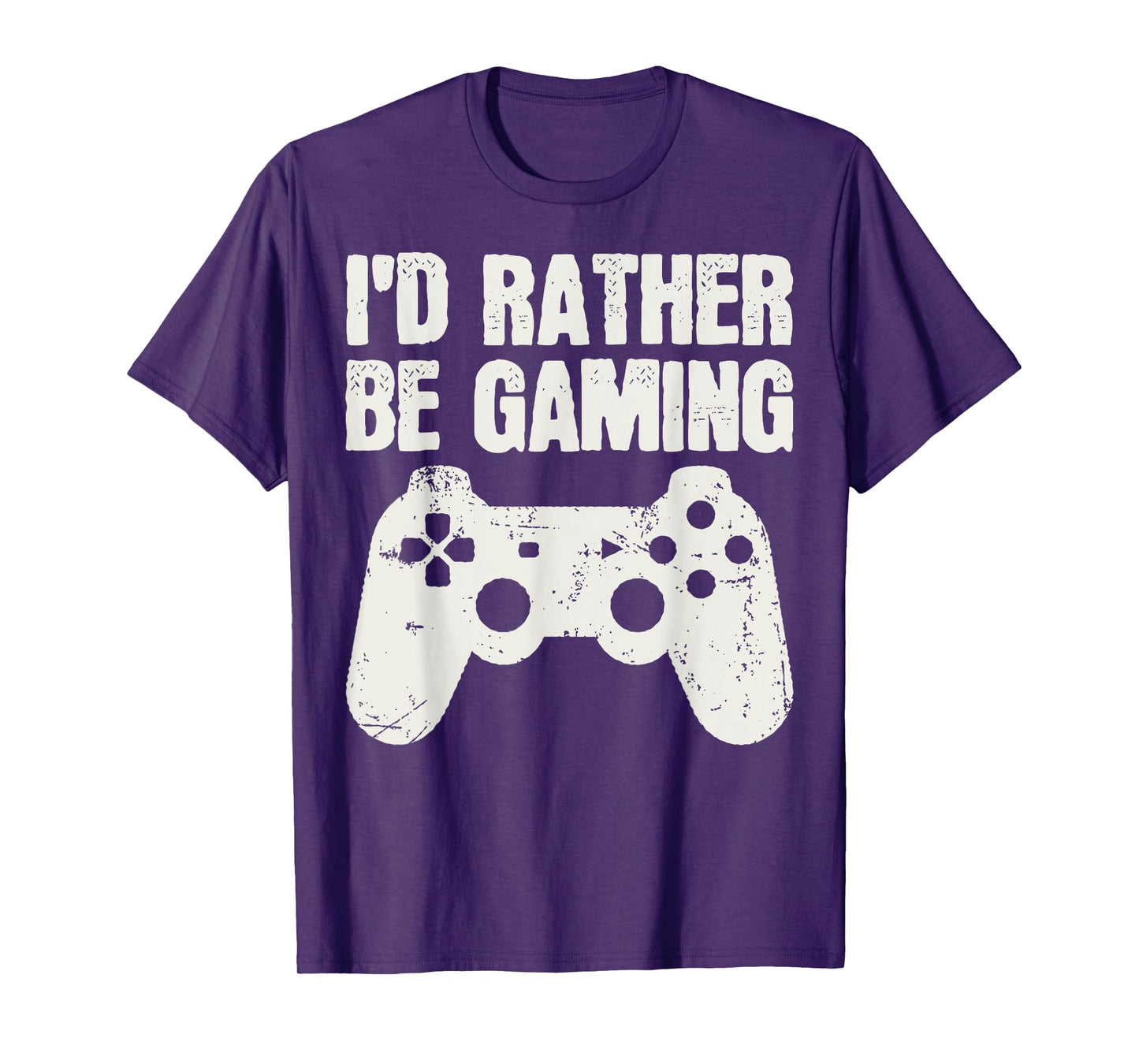I'd Rather Be Gaming Gamer Video Games Cool Retro Distressed T-Shirt