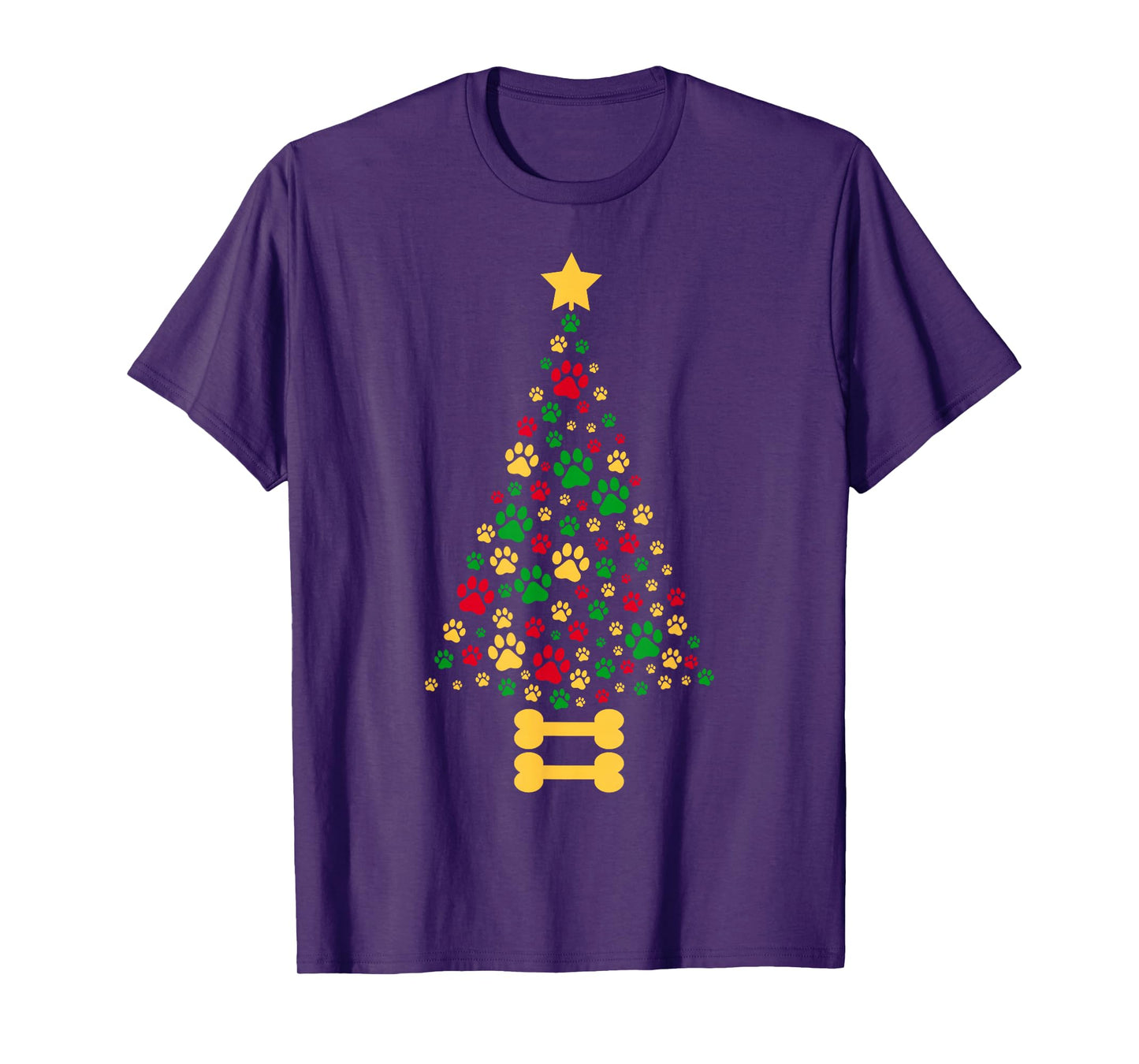Dog Paw Christmas Tree Pajamas for Adults and Children T-Shirt