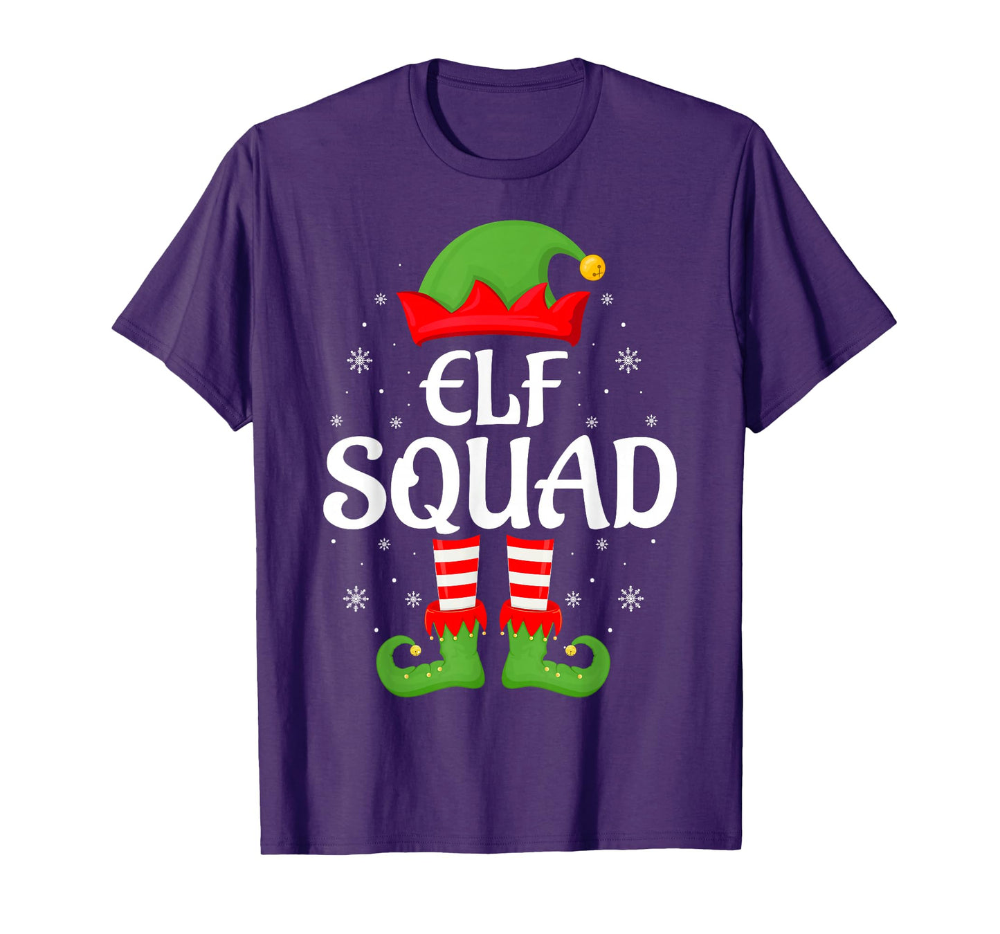 Elf Squad Christmas Pajamas Matching Family Group Elf Xmas T-Shirt