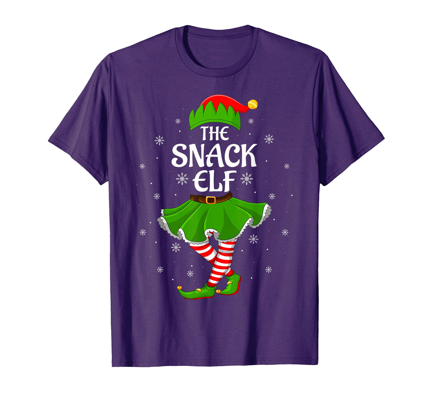 Snack Elf Christmas Family Girls Women Elf Squad Xmas T-Shirt